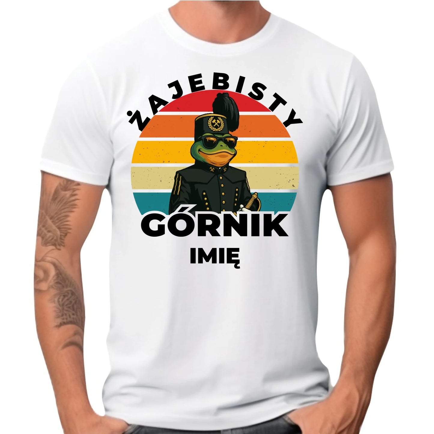 Koszulka męska - prezent dla górnika - Żajebisty górnik - personalizowana G19 - StoryCups.pl