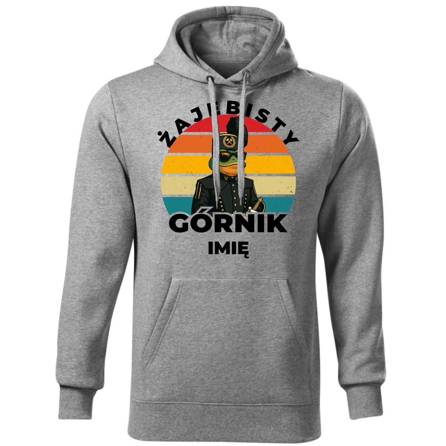 Bluza męska z kapturem - prezent dla górnika - Żajebisty górnik - personalizowana G19 - StoryCups.pl