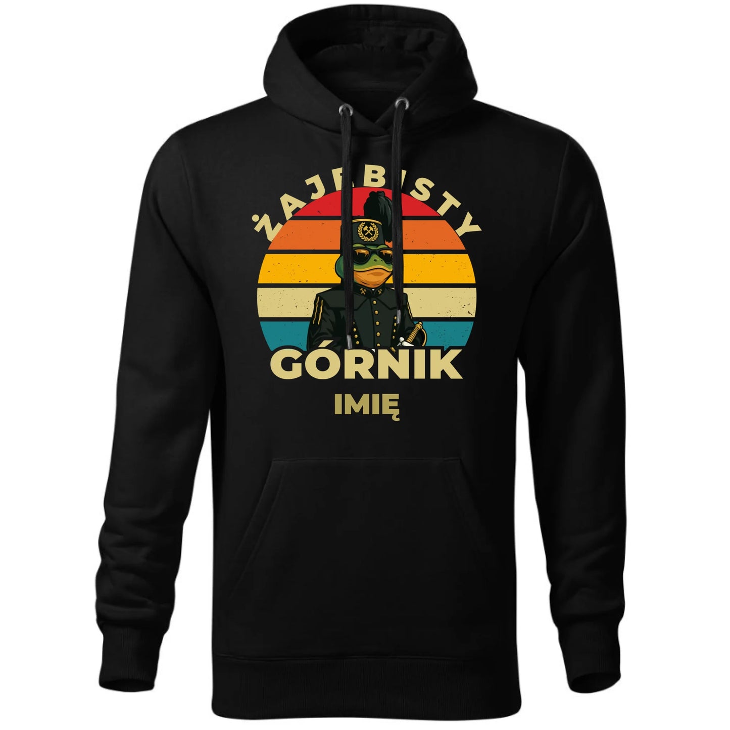 Bluza męska z kapturem - prezent dla górnika - Żajebisty górnik - personalizowana G19 - StoryCups.pl