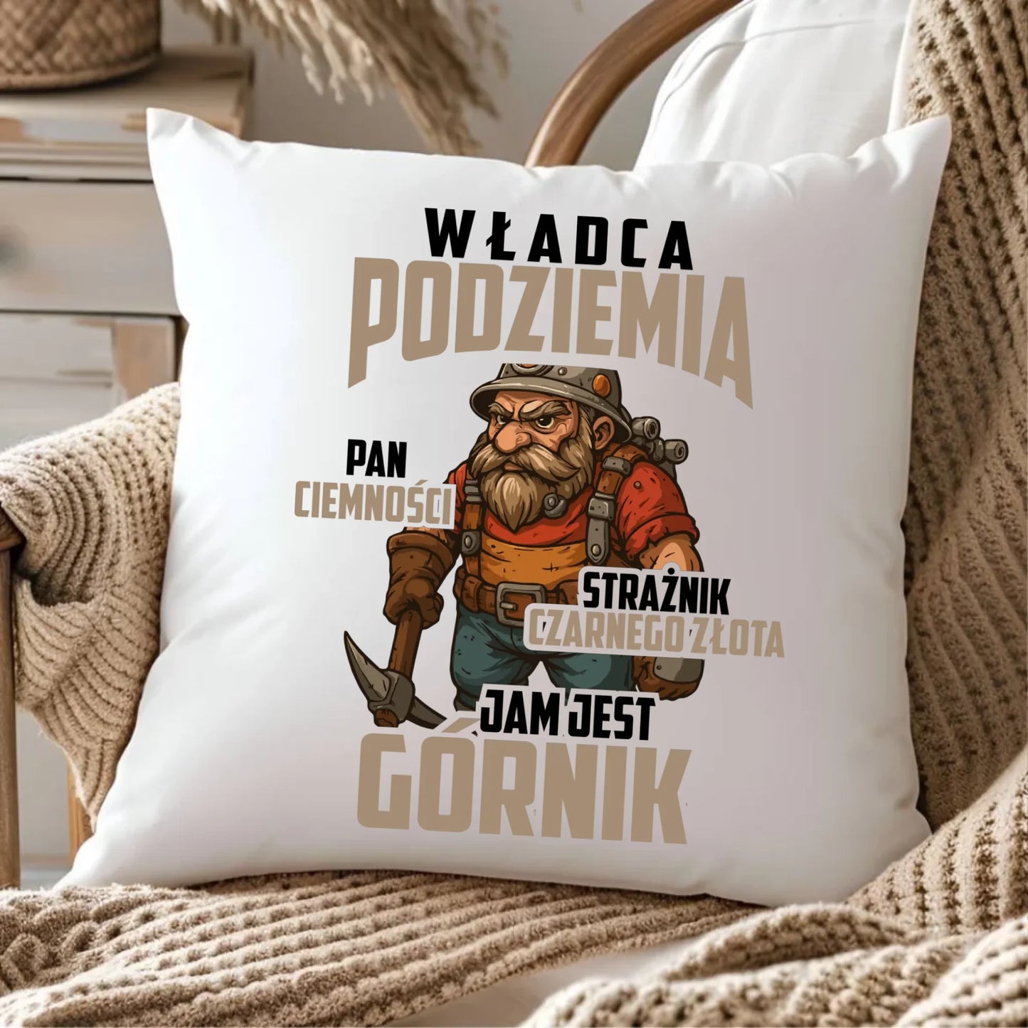 Poduszka - prezent dla górnika - Władca podziemia Górnik G20 - StoryCups.pl