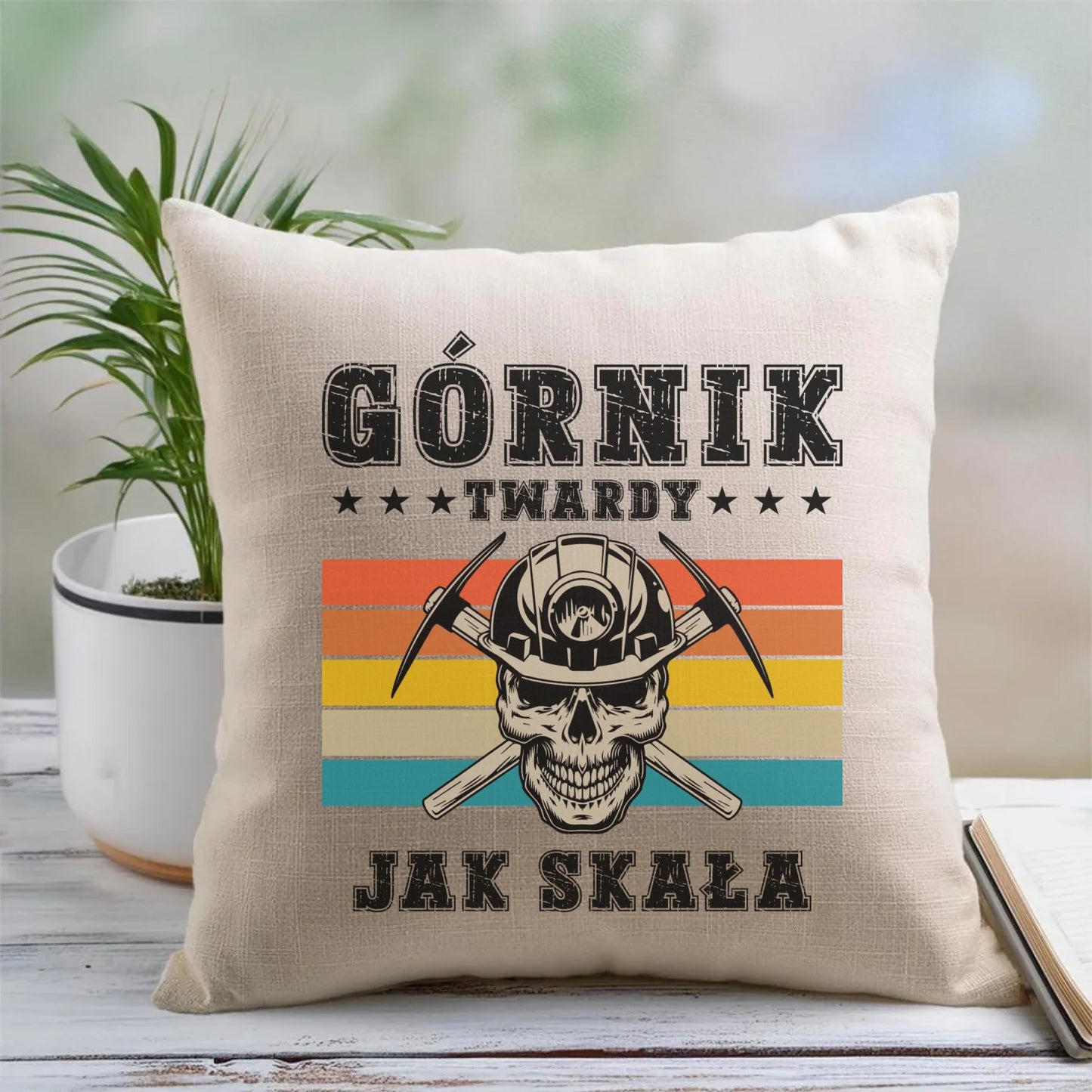 Poduszka - prezent dla górnika - Górnik twardy jak skała G21 - StoryCups.pl