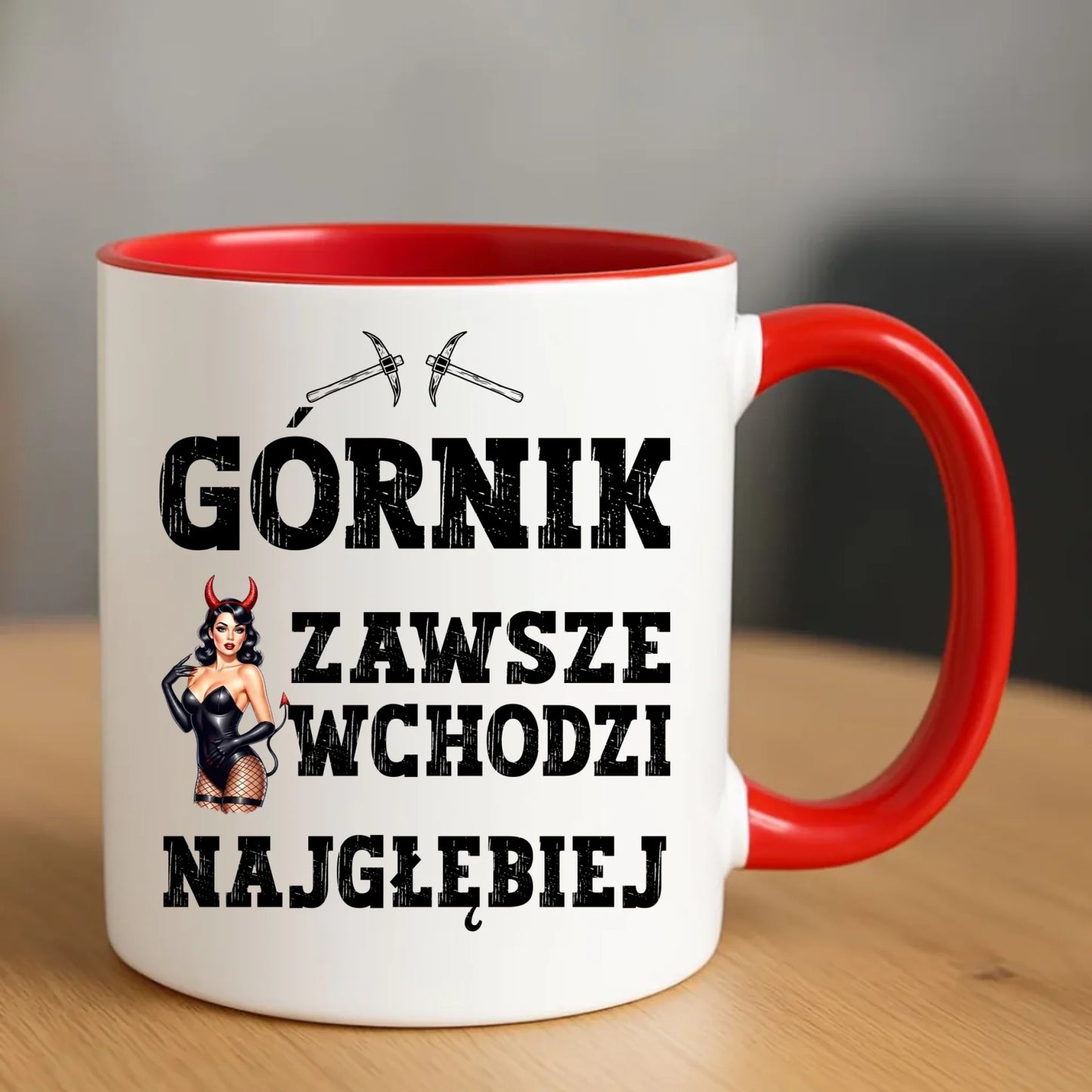 Kubek - prezent dla górnika - Górnik zawsze wchodzi najgłębiej G22 - StoryCups.pl