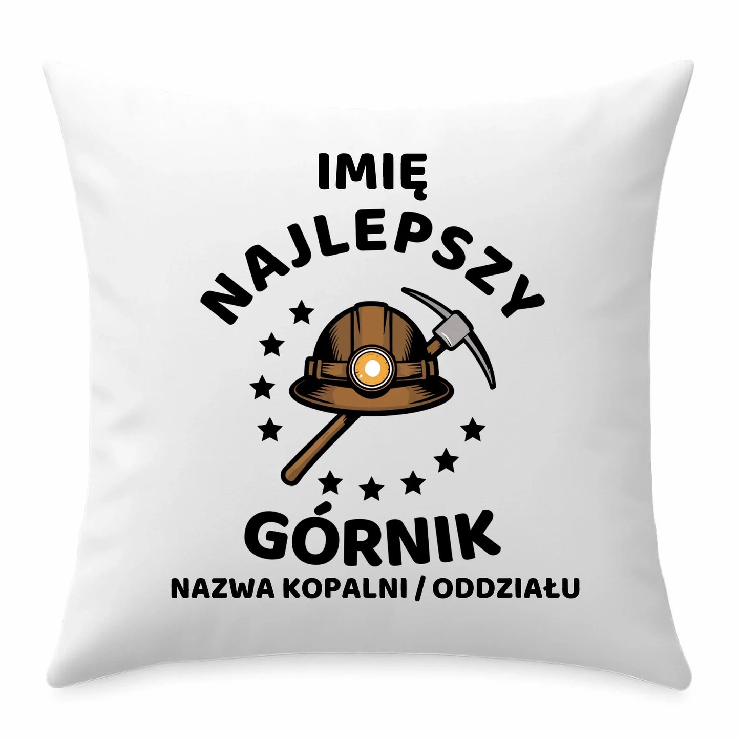 Poduszka - prezent dla górnika - Najlepszy górnik - personalizowana G23 - StoryCups.pl