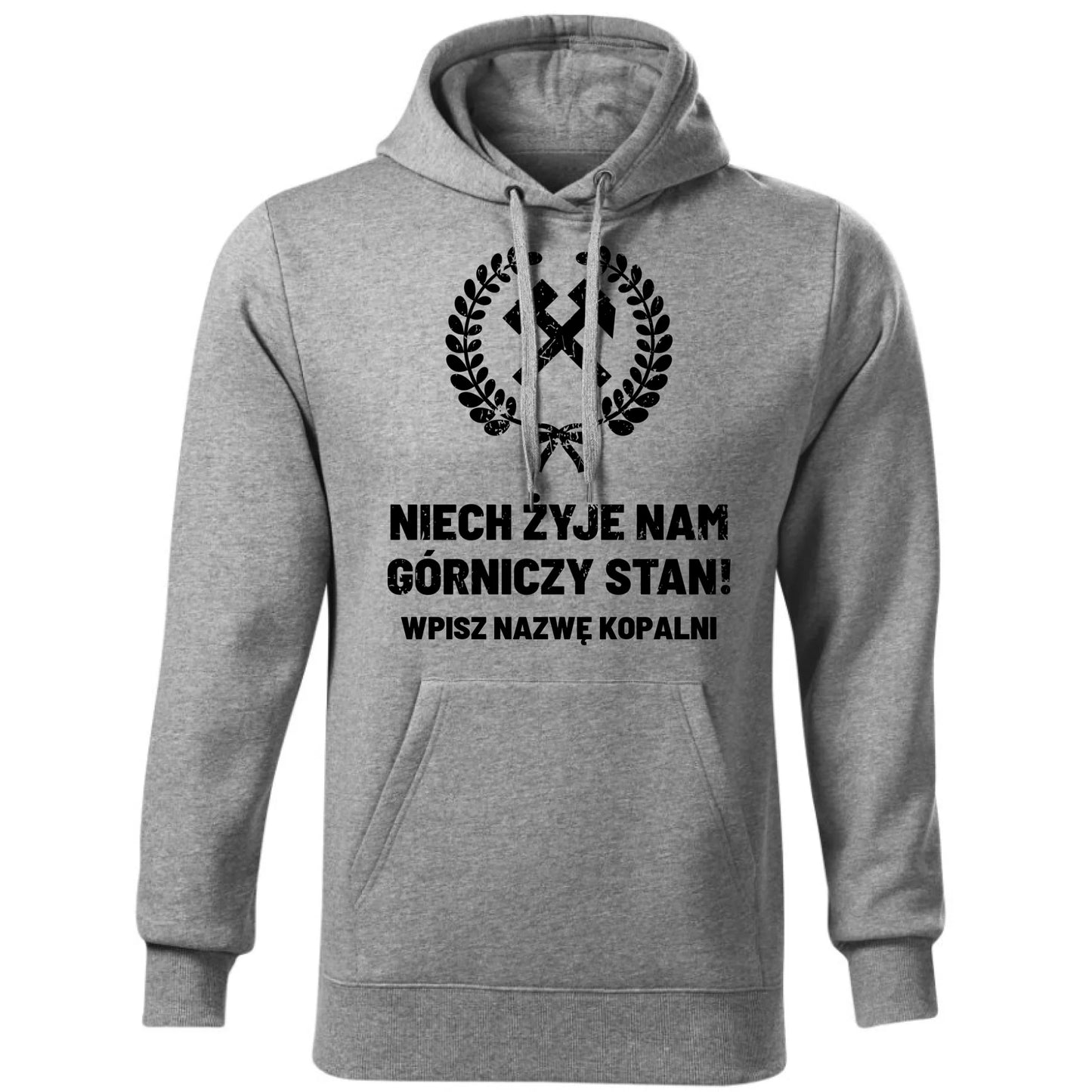 Bluza męska z kapturem - prezent dla górnika - Niech żyje nam górniczy stan - personalizowana G24 - StoryCups.pl