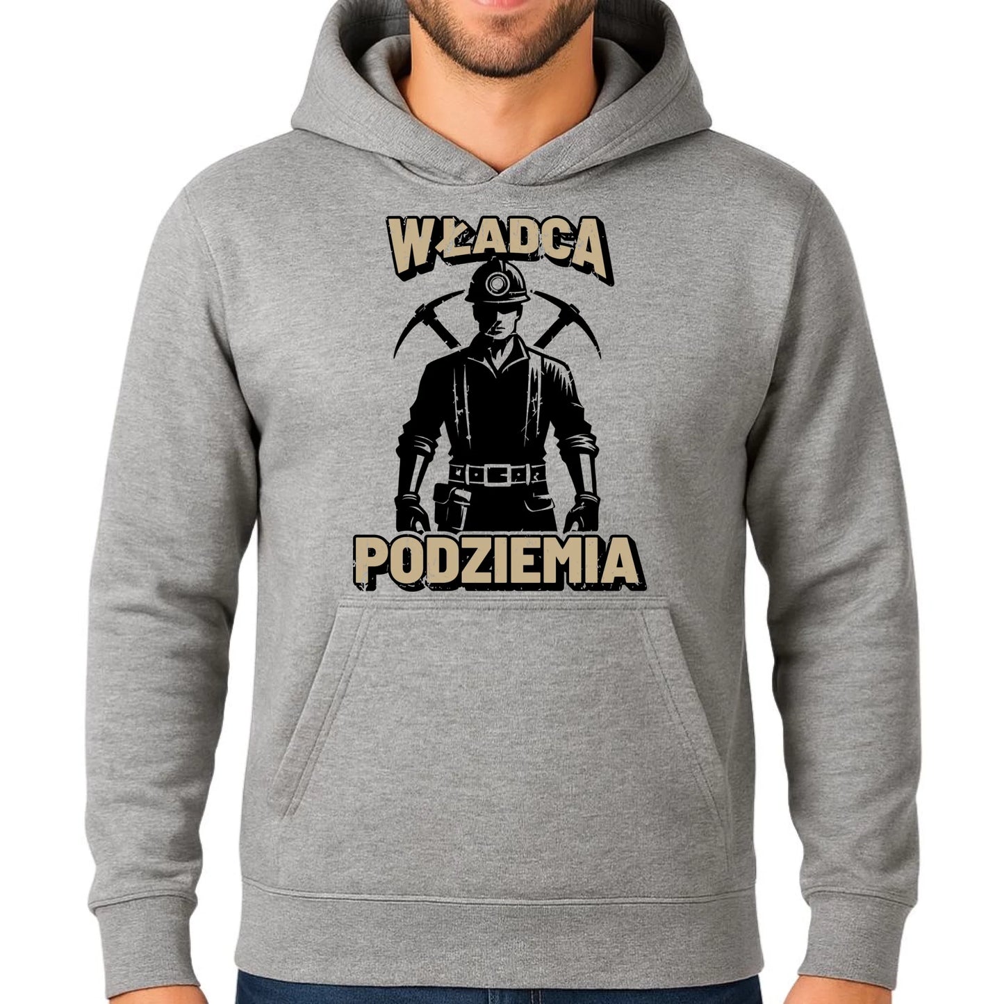 Bluza męska z kapturem - prezent dla górnika - Władca podziemia G25 - StoryCups.pl