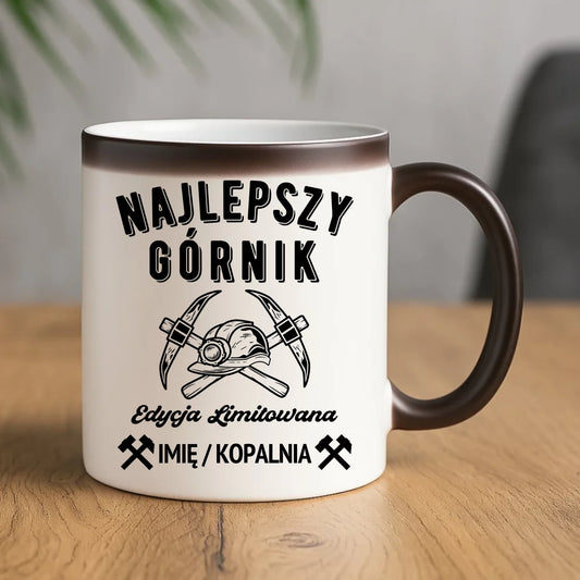 Kubek magiczny - prezent dla górnika - Najlepszy górnik - personalizowany G27 - StoryCups.pl