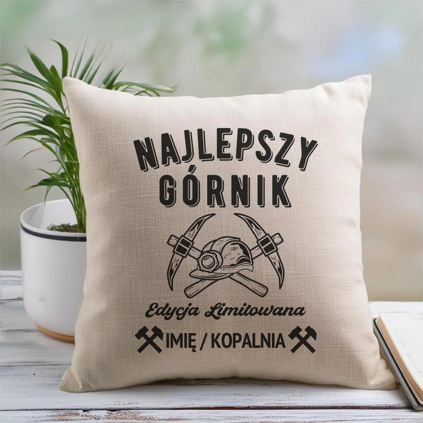 Poduszka - prezent dla górnika - Najlepszy górnik - personalizowana G27 - StoryCups.pl