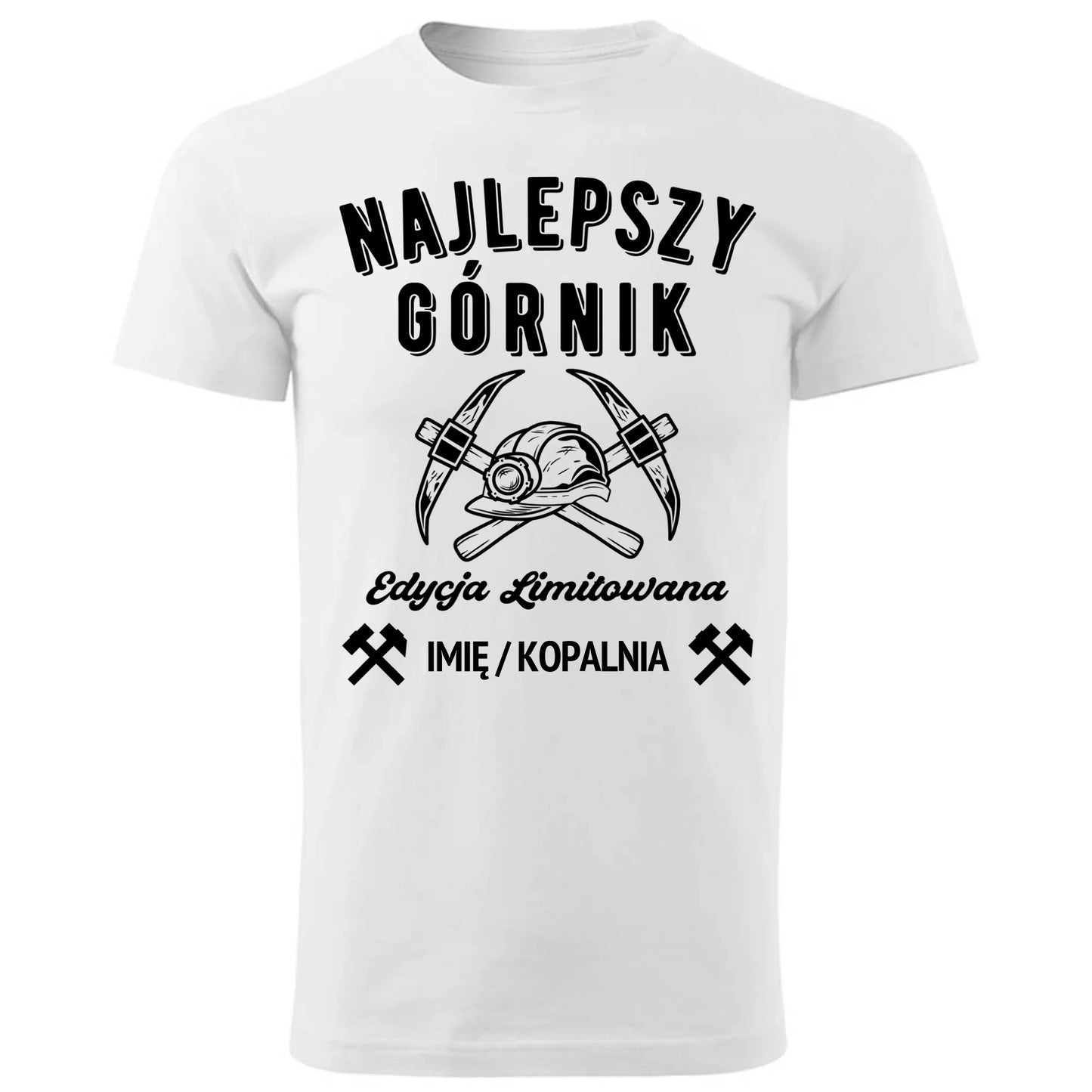 Koszulka męska - prezent dla górnika - Najlepszy górnik - personalizowana G27 - StoryCups.pl