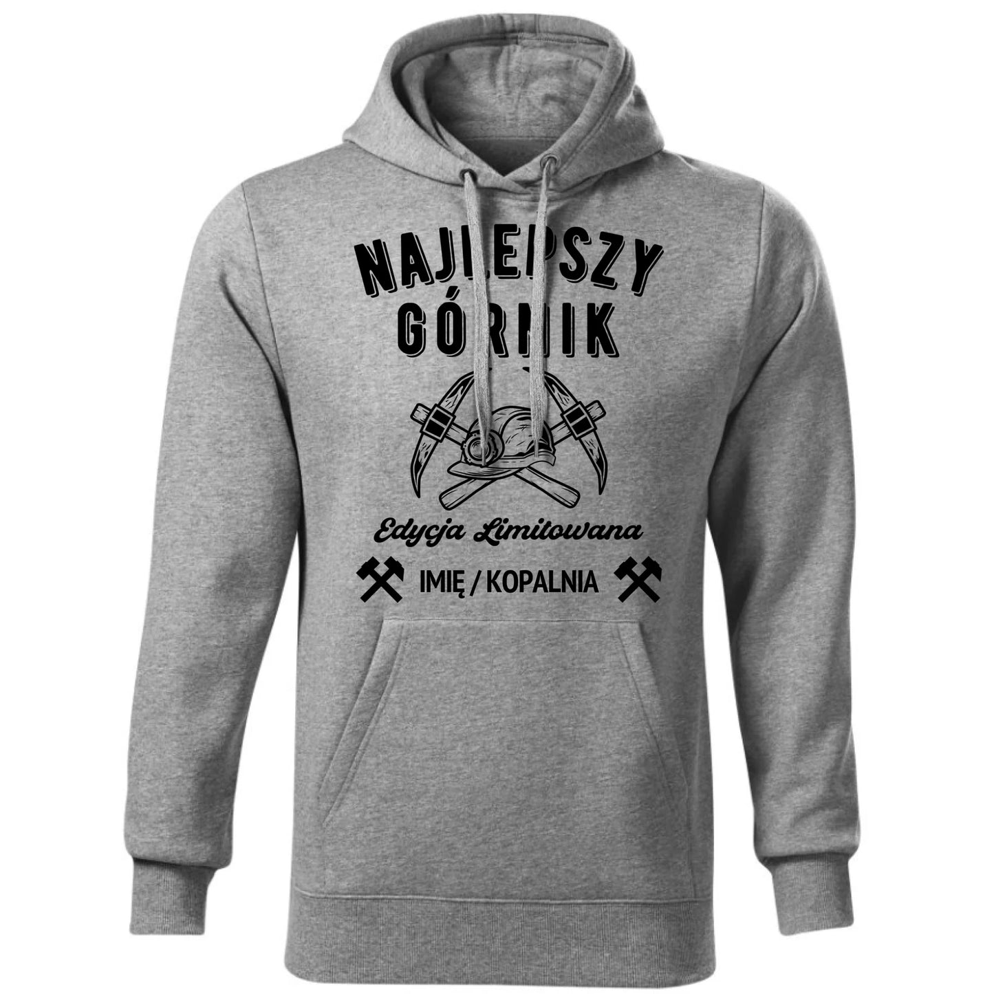 Bluza męska z kapturem - prezent dla górnika - Najlepszy górnik - personalizowana G27 - StoryCups.pl