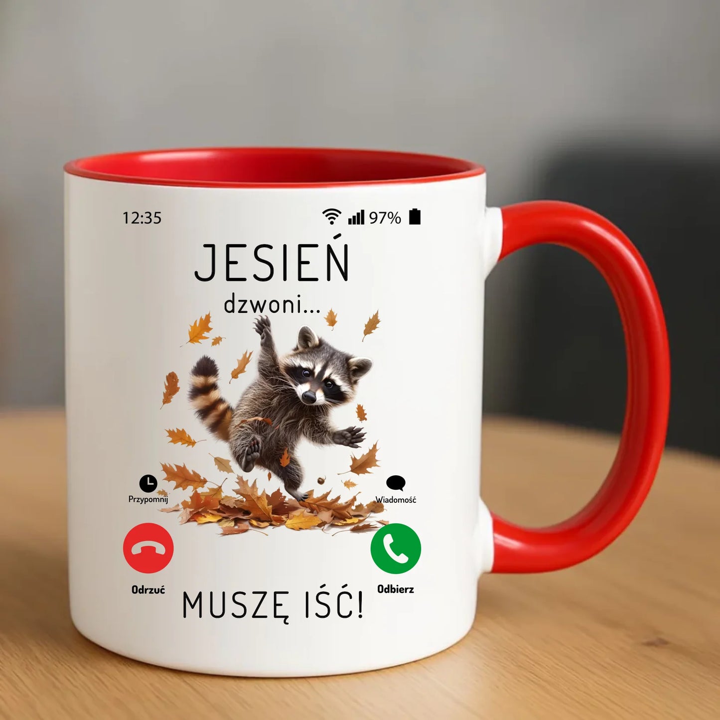 Kubek jesienny - Jesień dzwoni muszę iść JS18 - StoryCups.pl