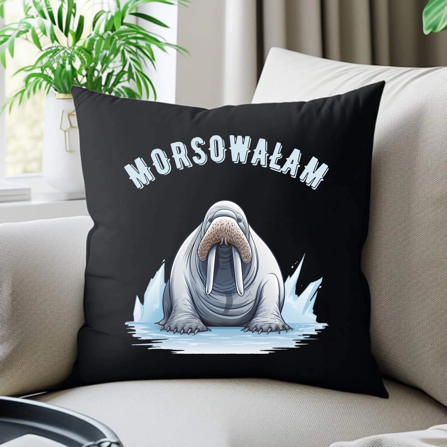 Poduszka dekoracyjna - prezent dla morsa - Morsowałam - Mors HM18 - StoryCups.pl