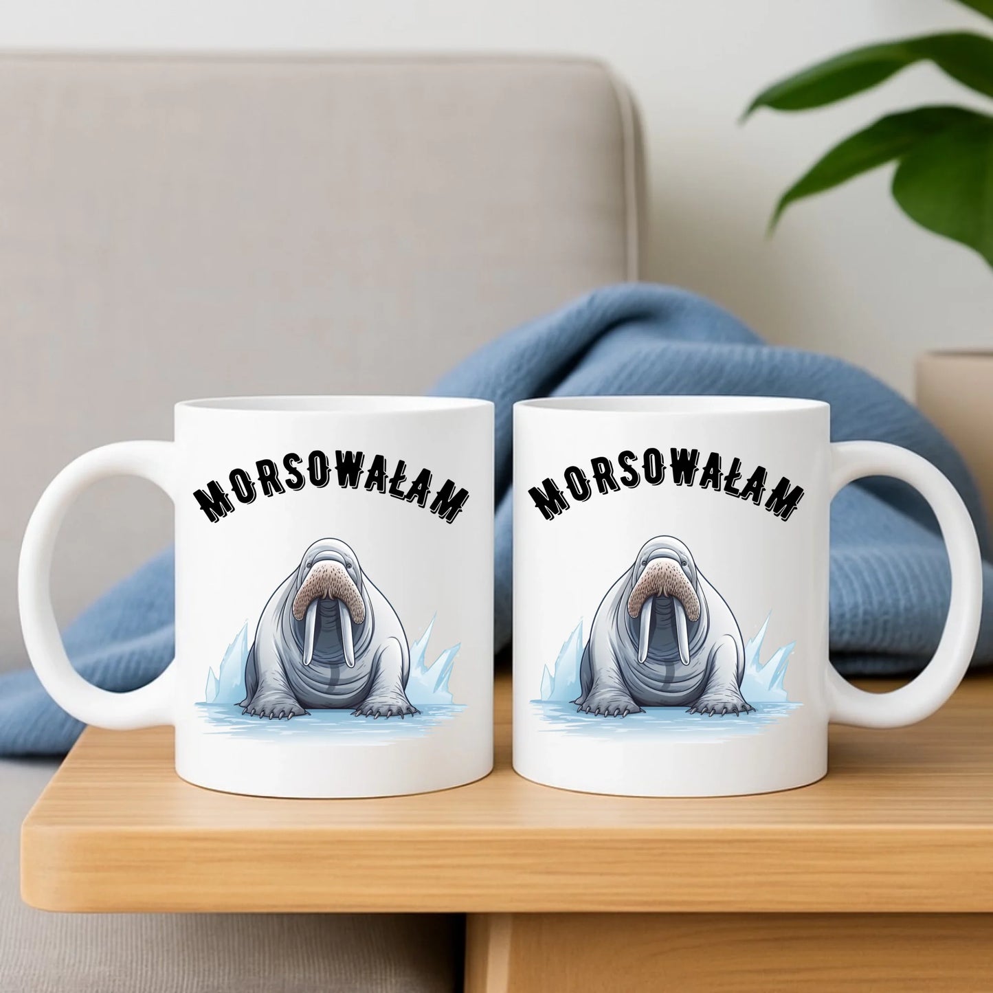 Zestaw poduszka i kubek - prezent dla morsa - Morsowałam - Mors HM18 - StoryCups.pl