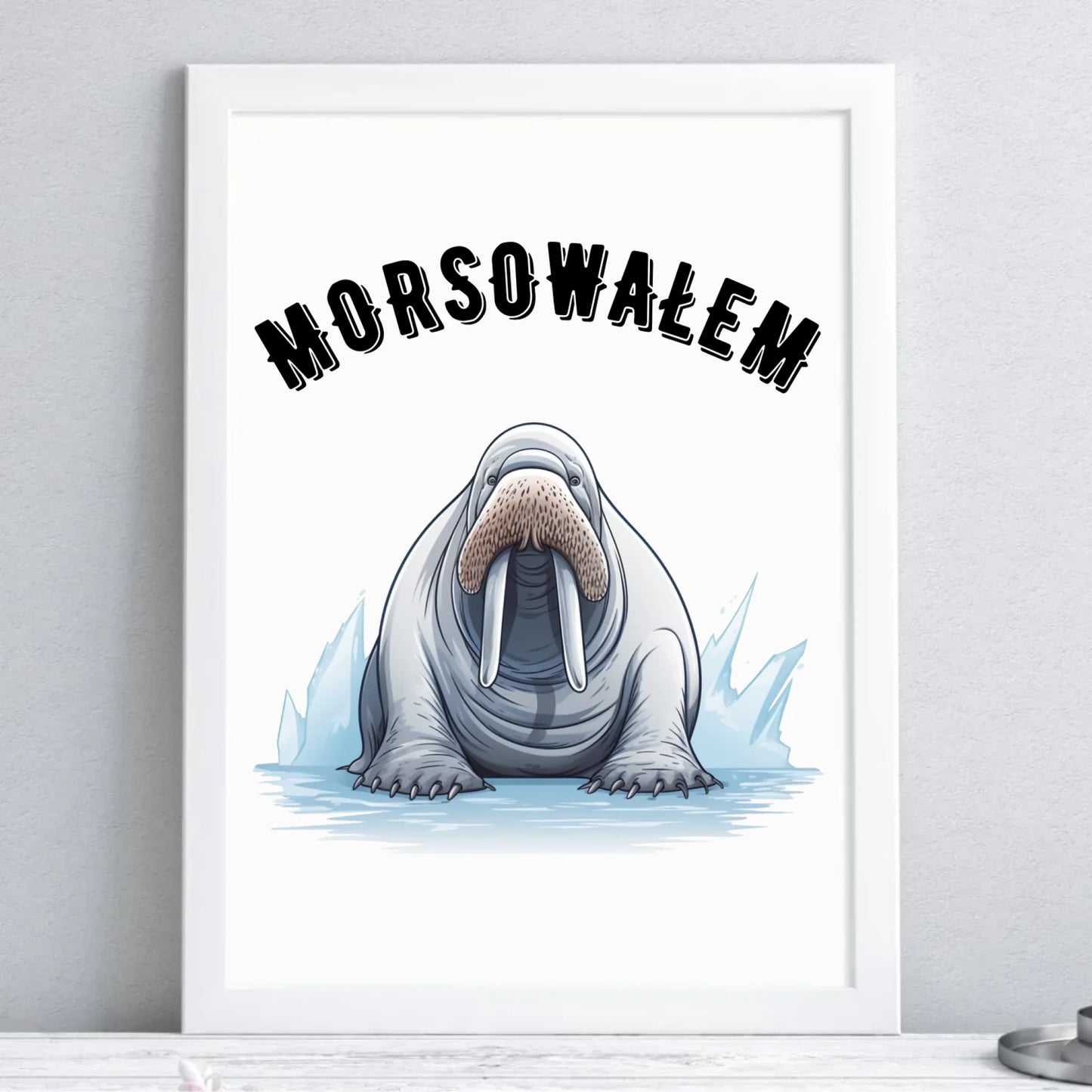 Plakat w ramie dla morsa - Morsowałem HM01 - StoryCups.pl