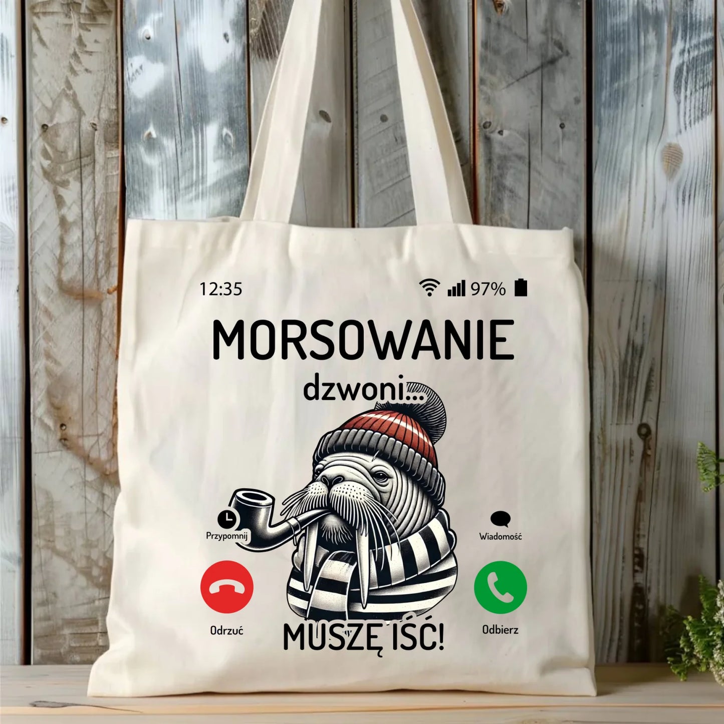 Torba - prezent dla morsa - Morsowanie dzwoni muszę iść - Mors HM19 - StoryCups.pl