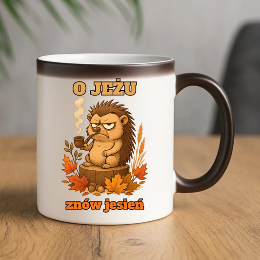 Kubek magiczny jesienny - O jeżu znów jesień JS20 - StoryCups.pl