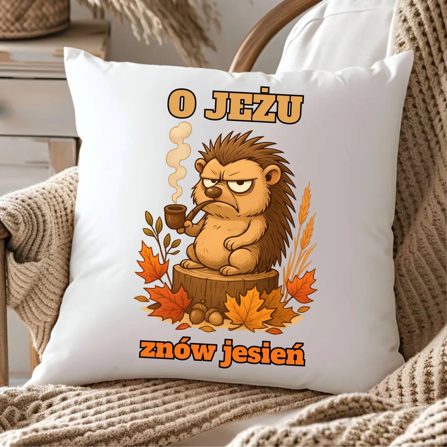 Poduszka jesienna - O jeżu znów jesień JS20