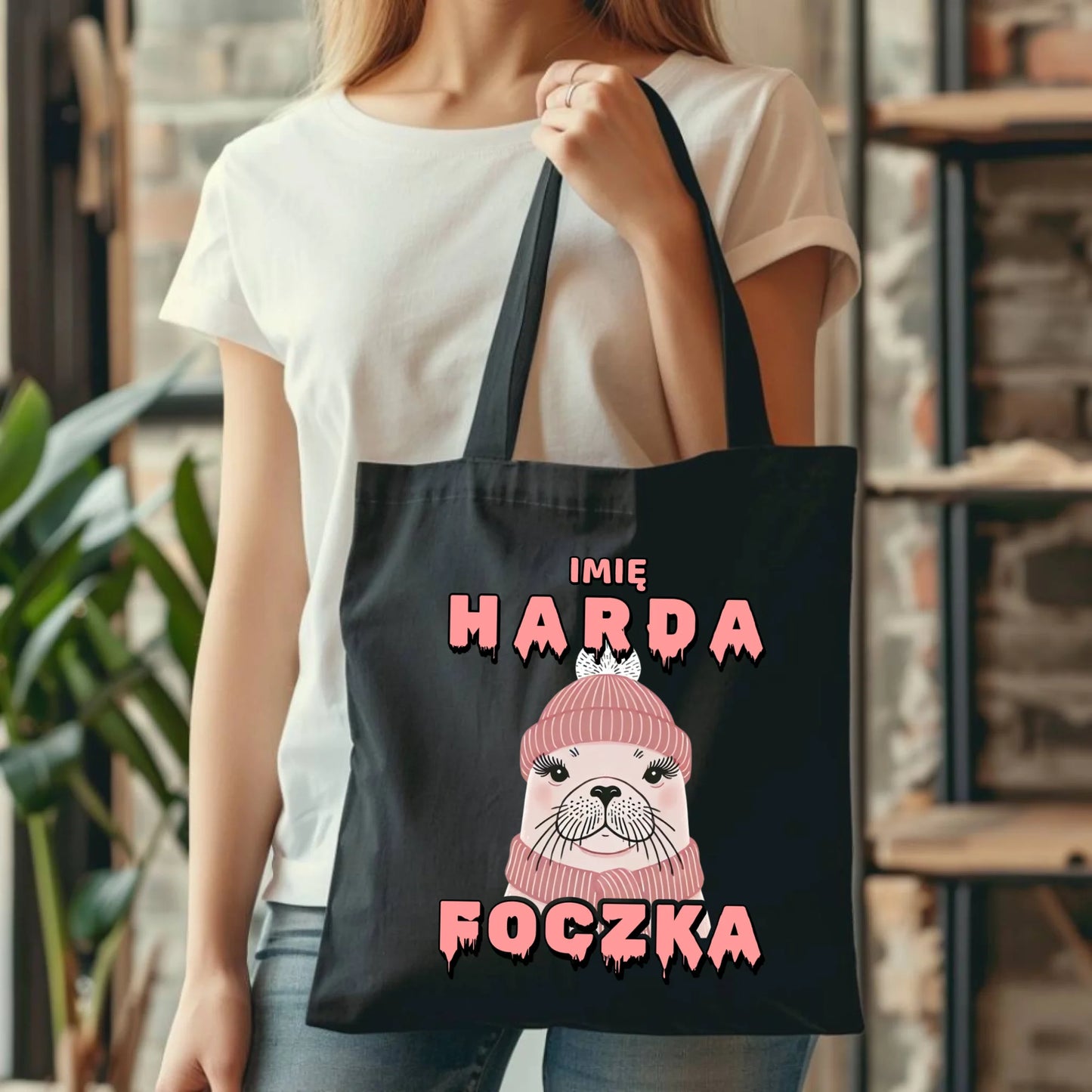 Torba - prezent dla morsa - Harda foczka - personalizowana HM05 - StoryCups.pl