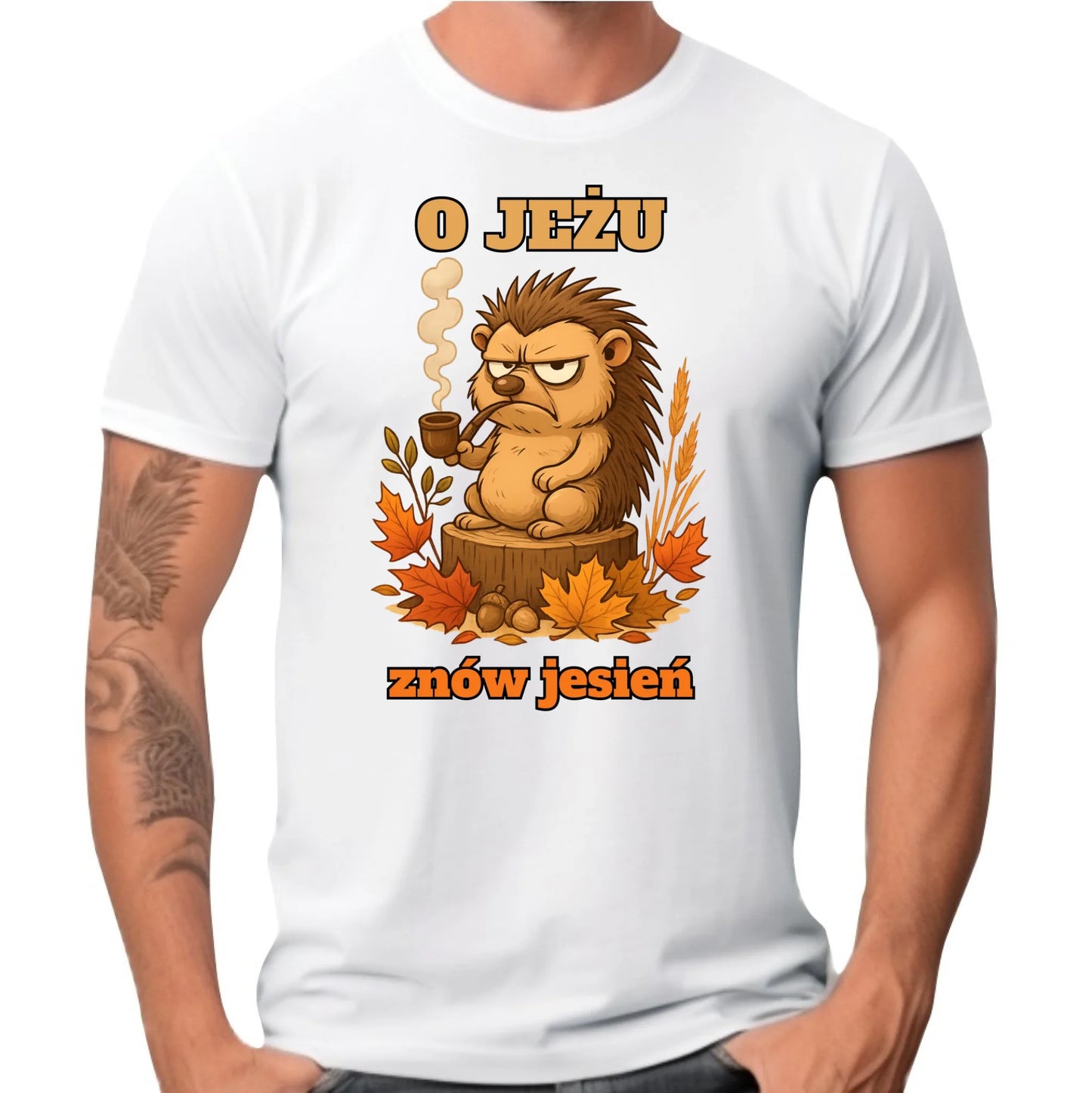 Koszulka męska jesienna - O jeżu znów jesień JS20 - StoryCups.pl