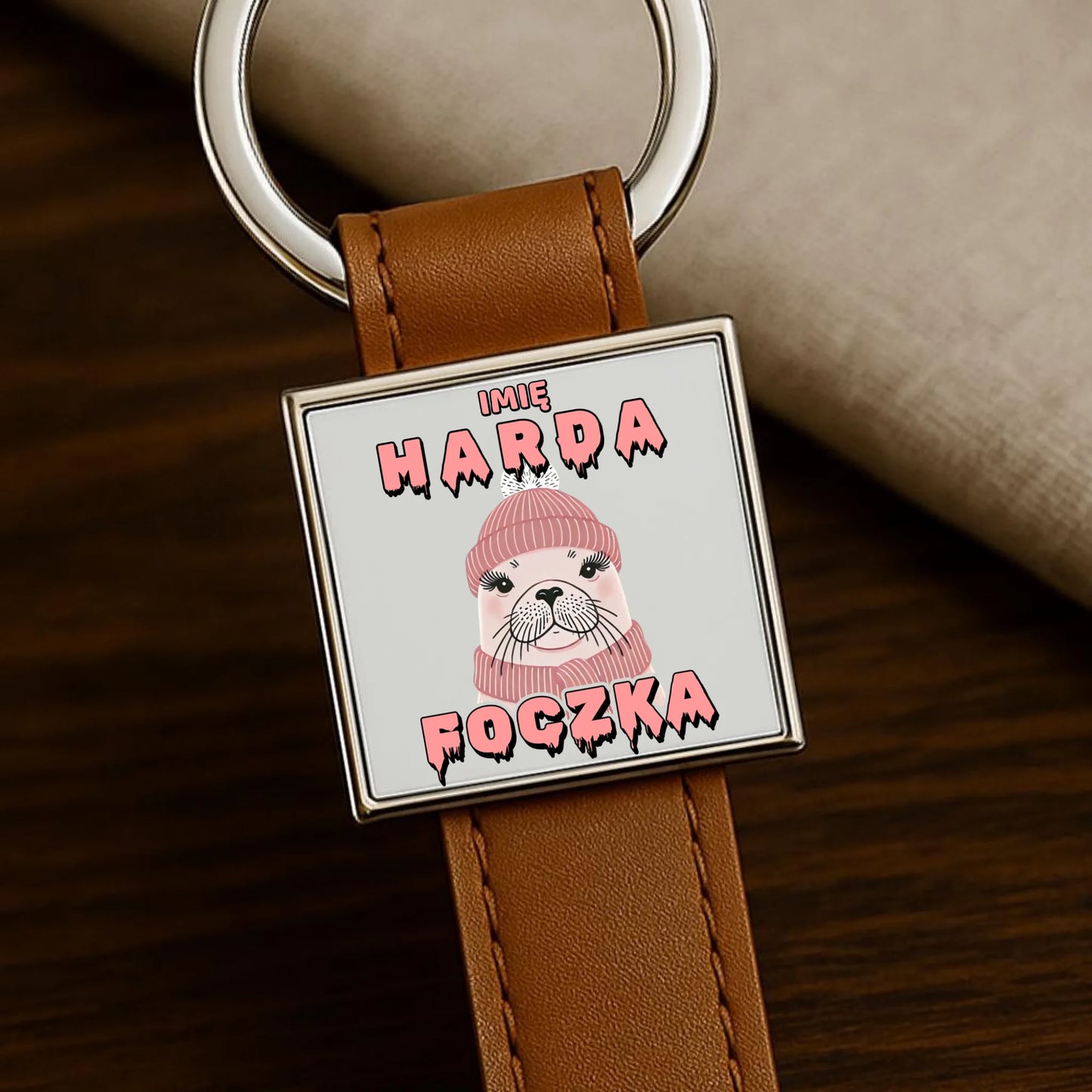 Brelok - prezent dla morsa - Harda foczka - personalizowany HM05 - StoryCups.pl