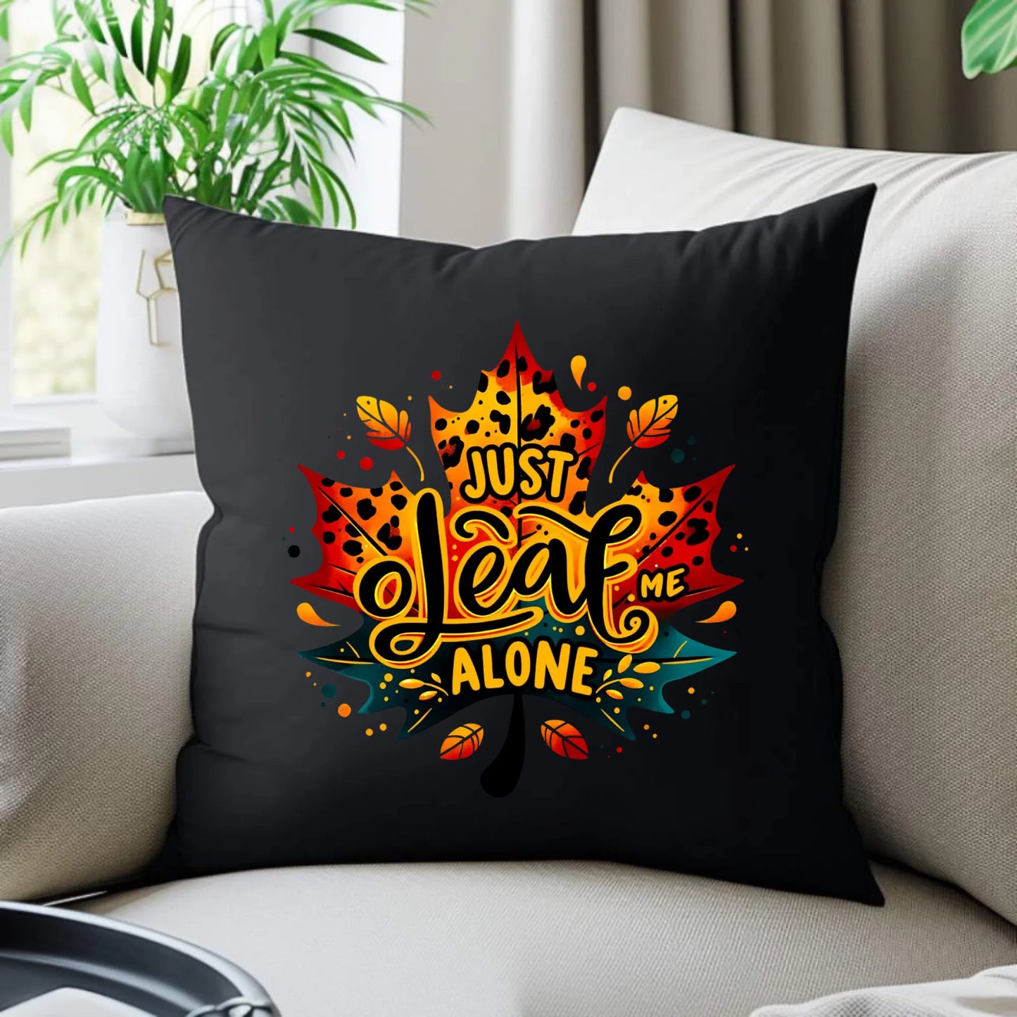 Poduszka dekoracyjna jesienna - Just leaf me alone JS22