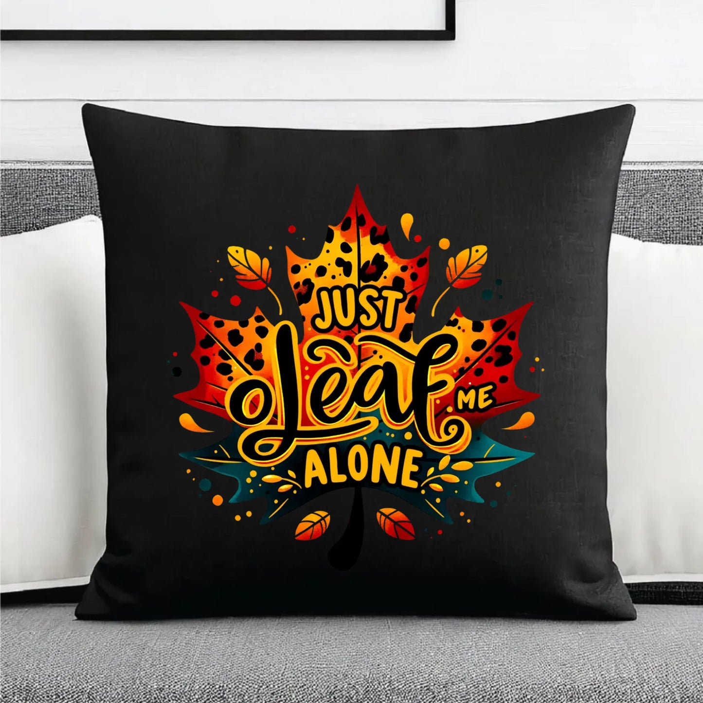Poduszka dekoracyjna jesienna - Just leaf me alone JS22