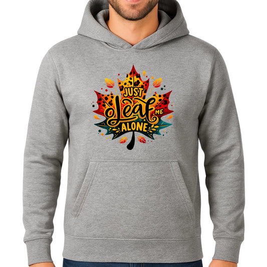 Bluza męska z kapturem jesienna - Just leaf me alone JS22 - StoryCups.pl