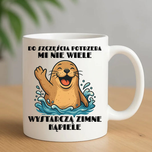 Kubek - prezent dla morsa - Do szczęścia potrzeba mi nie wiele HM06 - StoryCups.pl