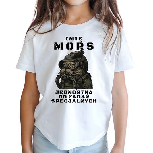 Koszulka dziecięca - prezent dla morsa - Mors do zadań specjalnych - personalizowana HM07 - StoryCups.pl