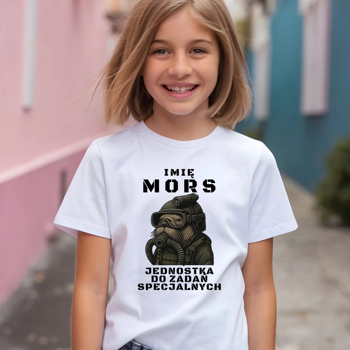 Koszulka dziecięca - prezent dla morsa - Mors do zadań specjalnych - personalizowana HM07 - StoryCups.pl
