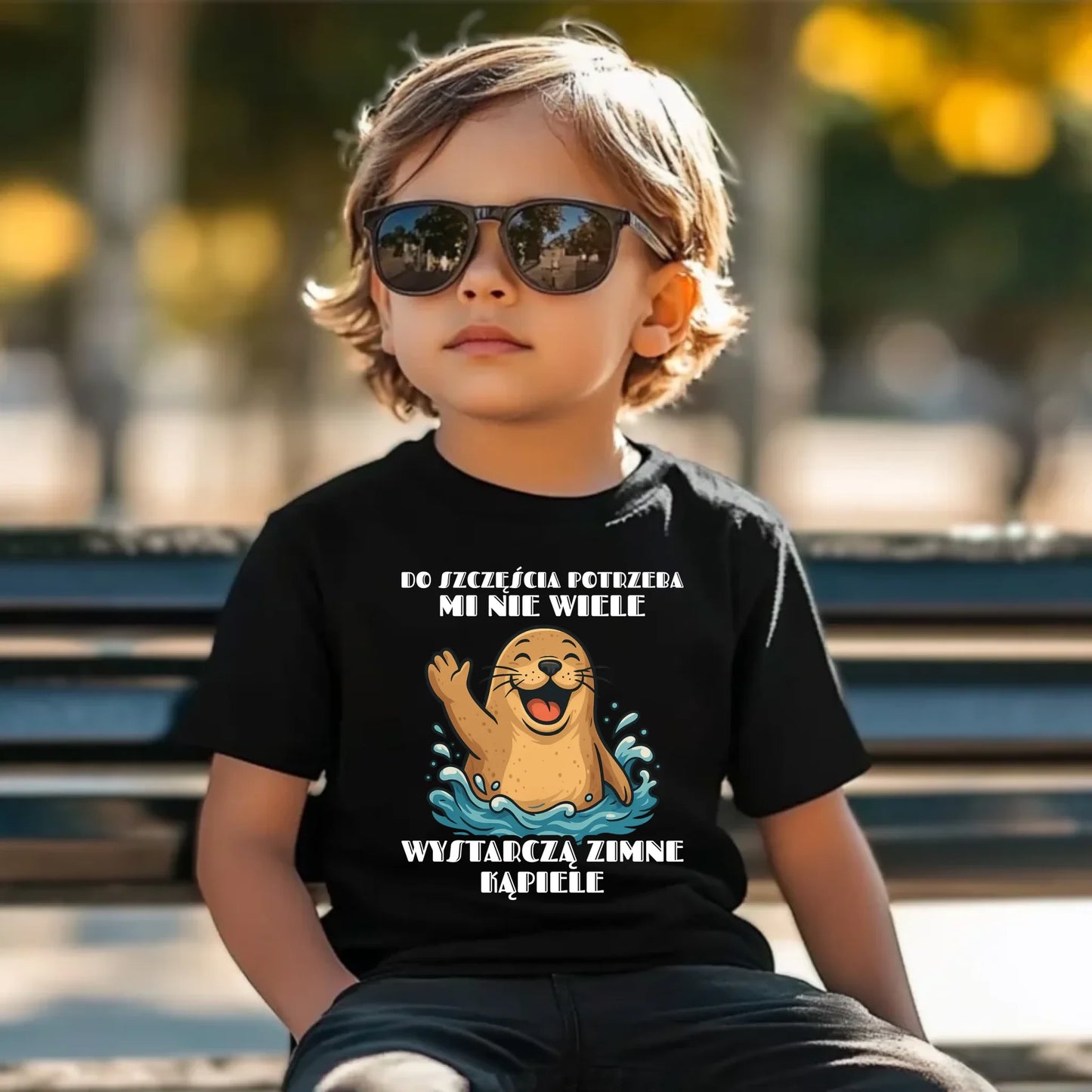 Koszulka dziecięca - prezent dla morsa - Do szczęścia potrzeba mi nie wiele HM06 - StoryCups.pl