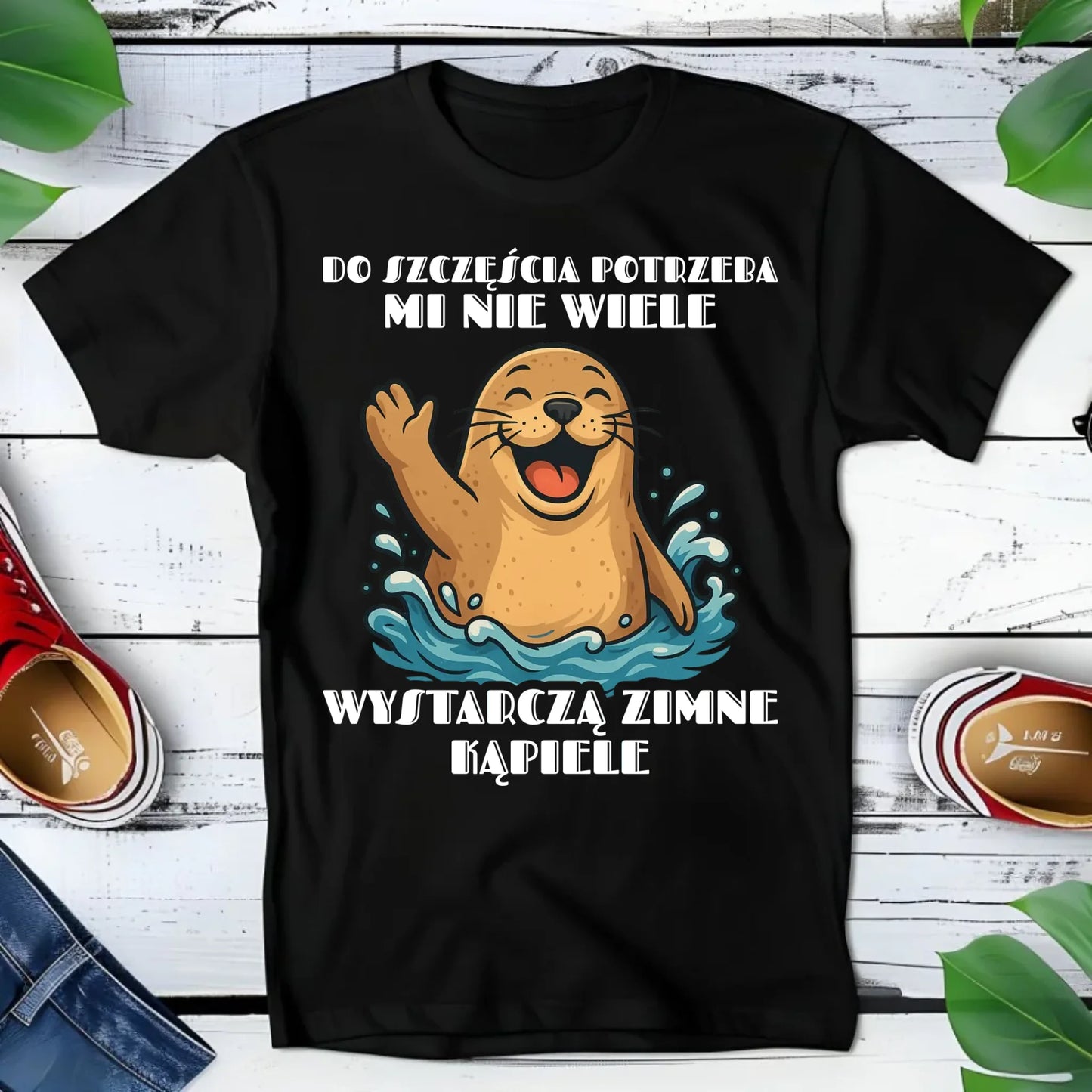 Koszulka dziecięca - prezent dla morsa - Do szczęścia potrzeba mi nie wiele HM06 - StoryCups.pl