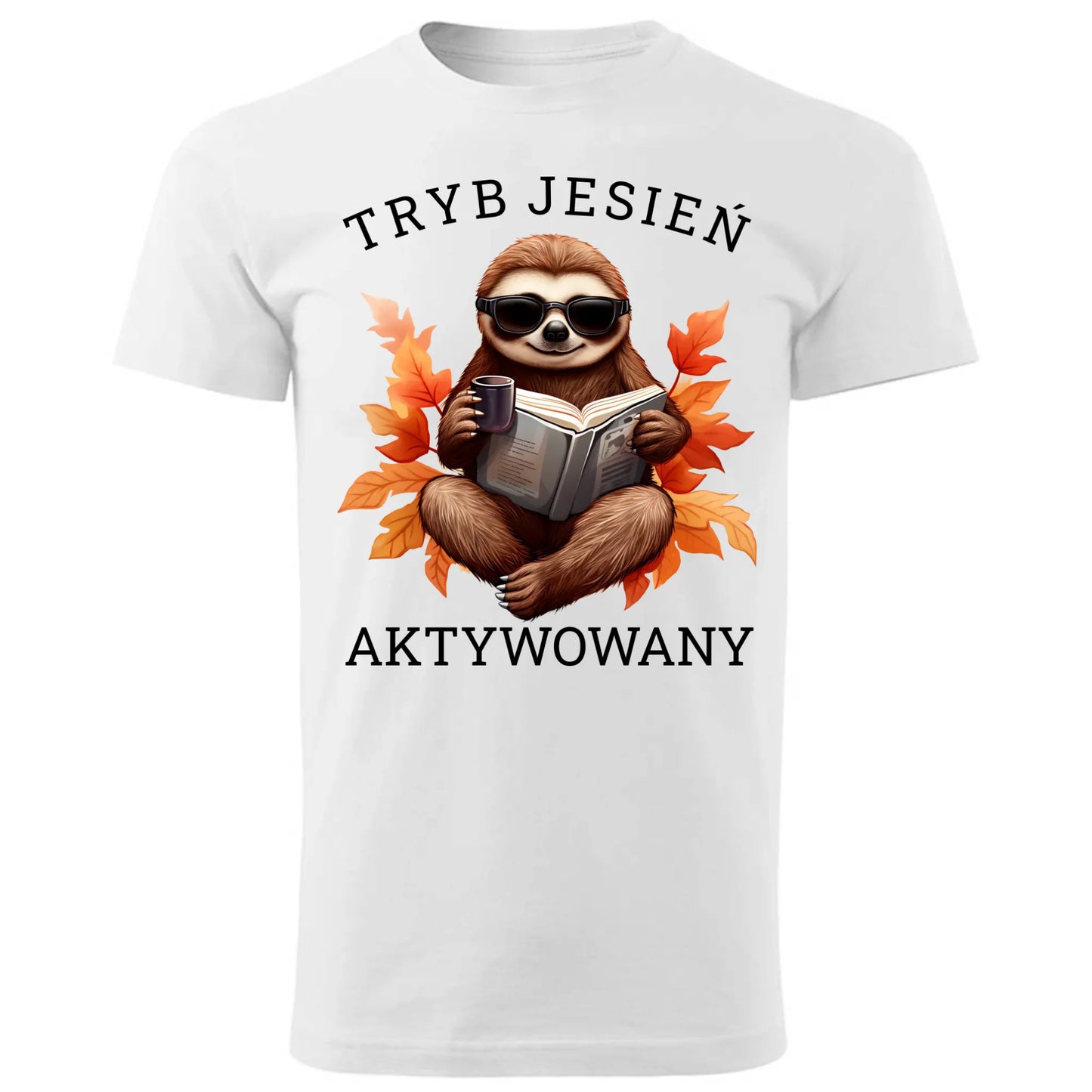 Koszulka męska jesienna - Leniwiec - Tryb jesień aktywowany JS23 - StoryCups.pl