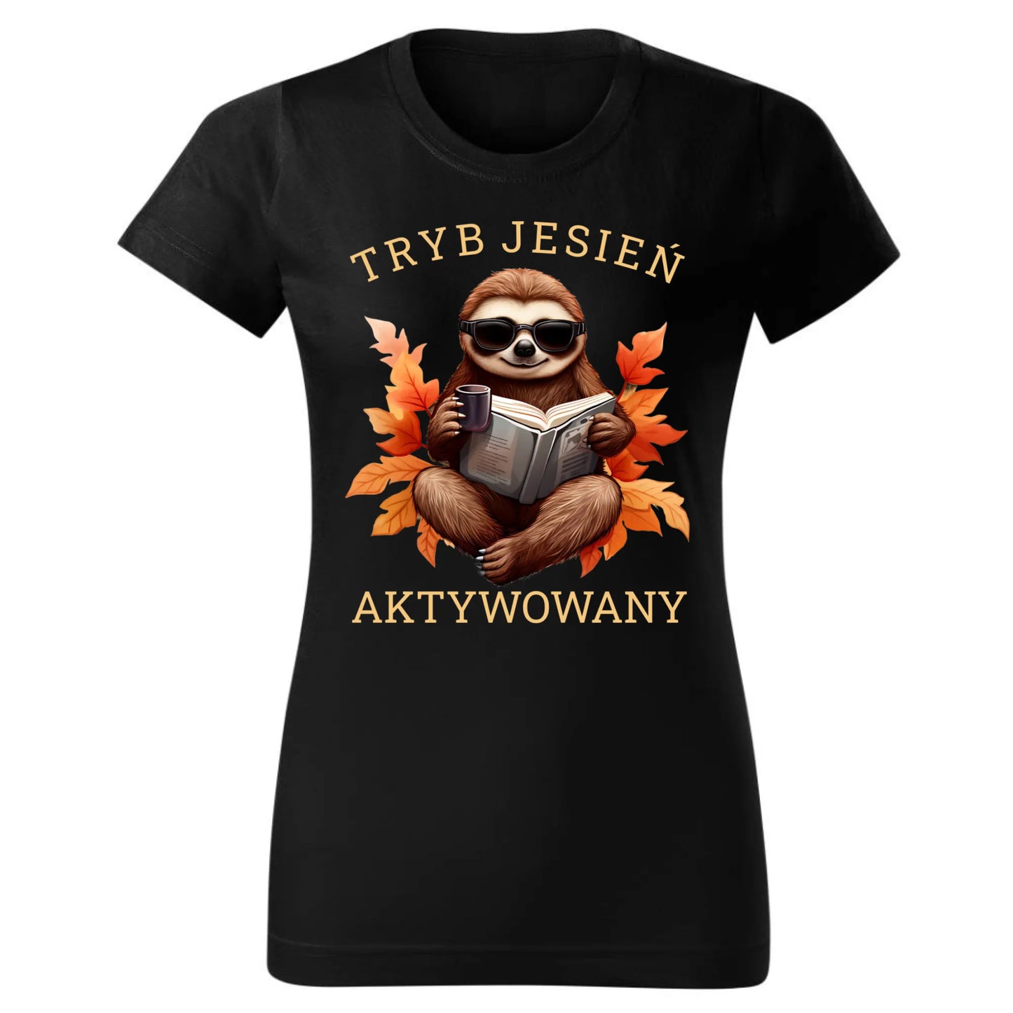 Koszulka damska jesienna - Leniwiec - Tryb jesień aktywowany JS23 - StoryCups.pl