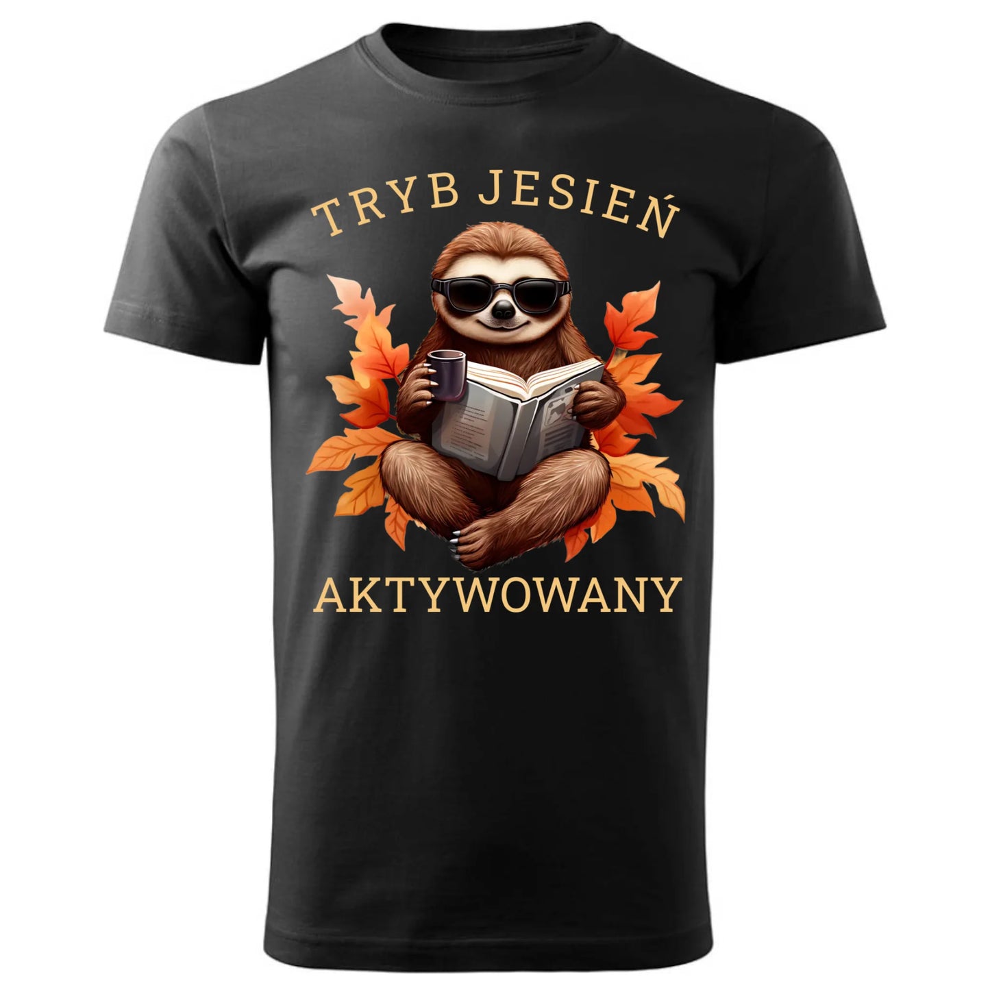 Koszulka męska jesienna - Leniwiec - Tryb jesień aktywowany JS23 - StoryCups.pl