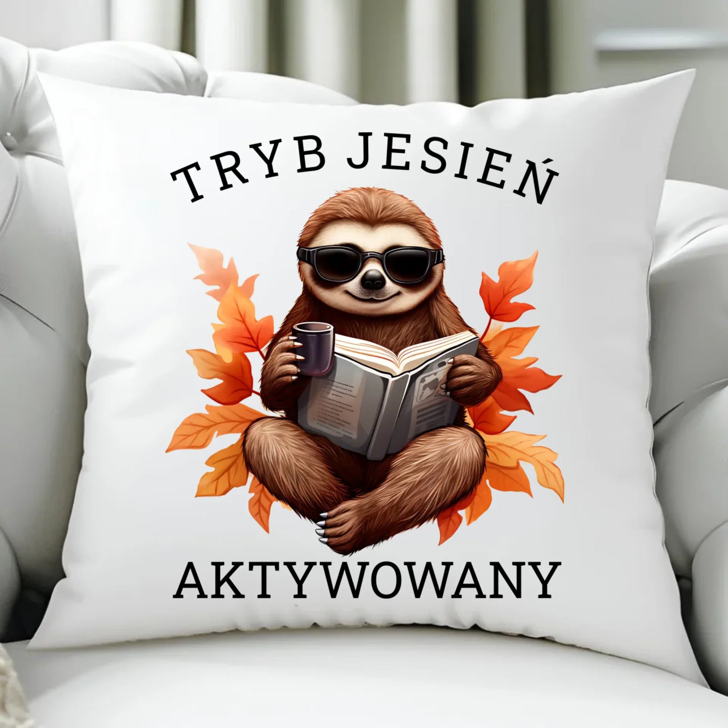 Poduszka jesienna - Leniwiec - Tryb jesień aktywowany JS23