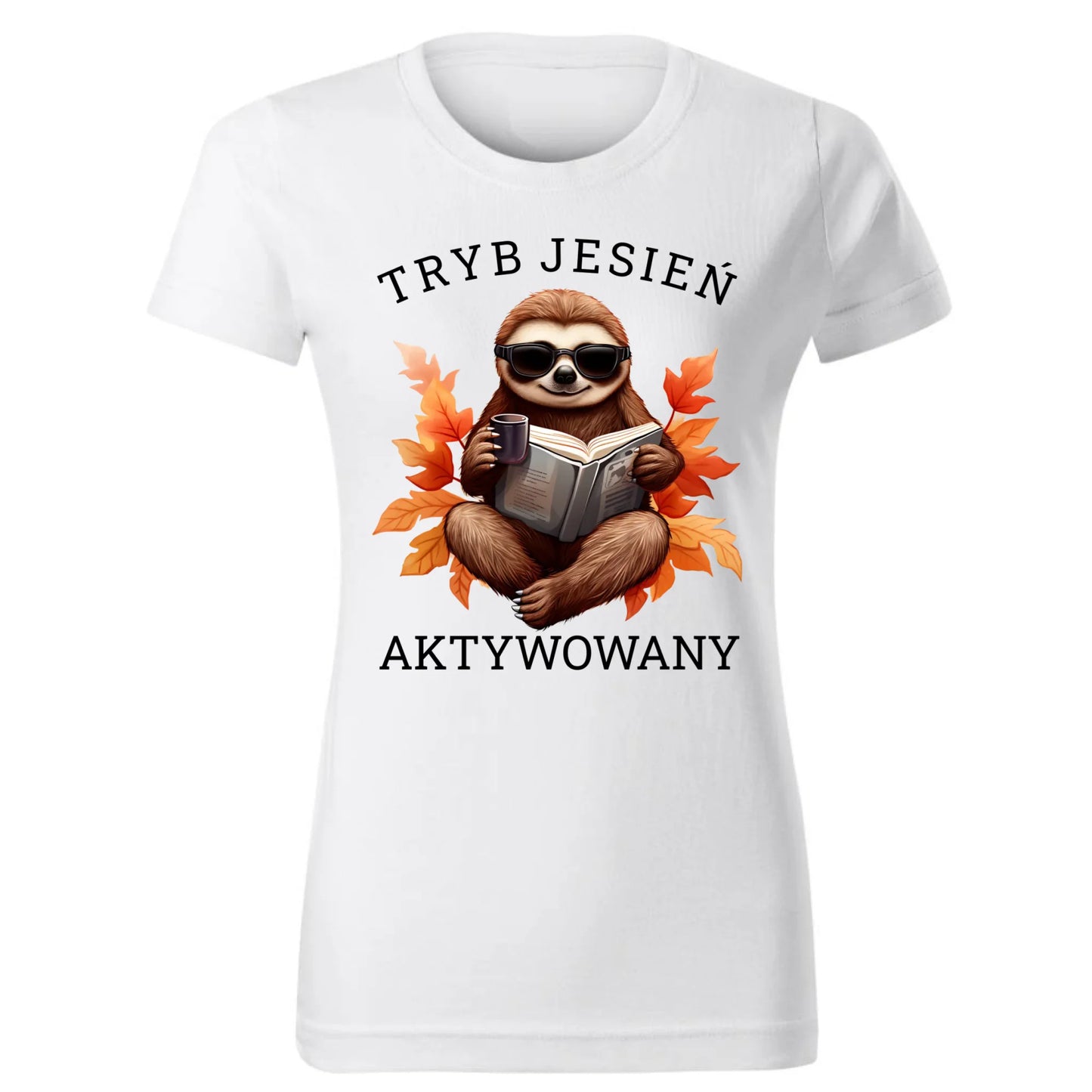 Koszulka damska jesienna - Leniwiec - Tryb jesień aktywowany JS23 - StoryCups.pl