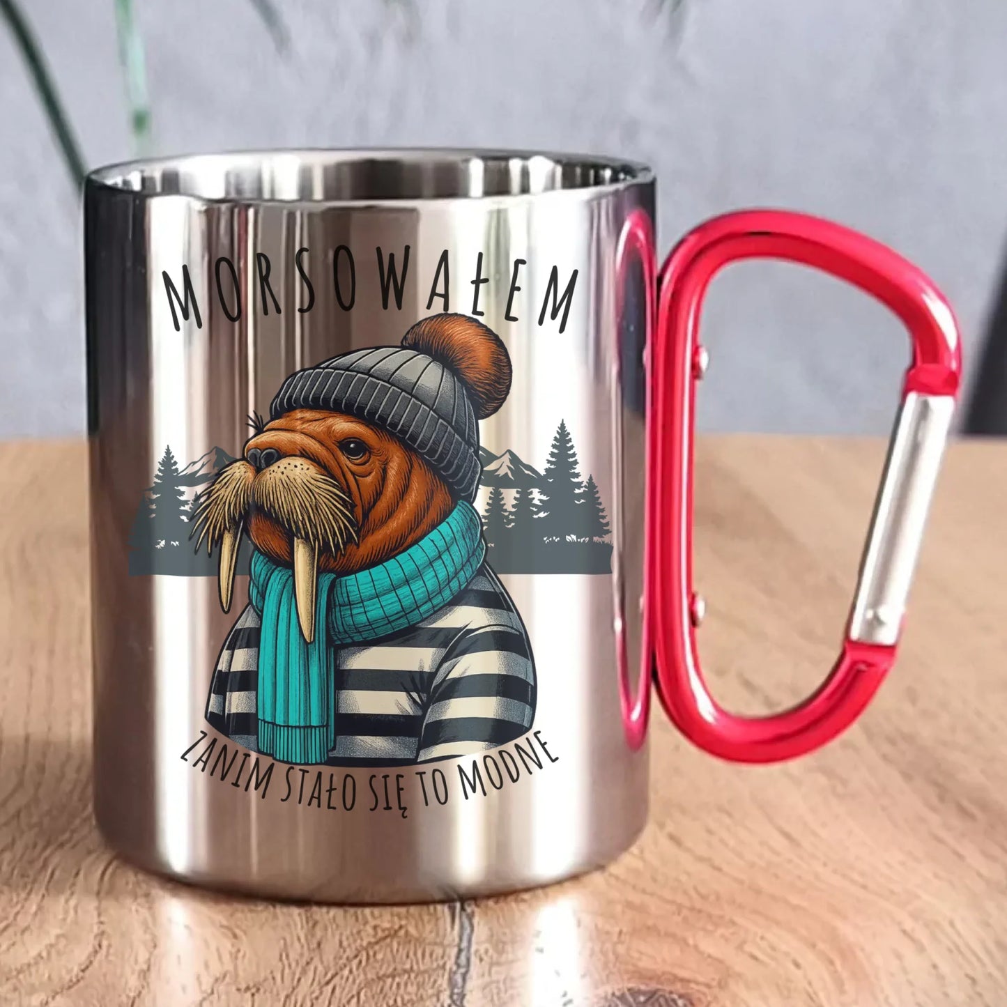 Kubek metalowy - prezent dla morsa - Morsowałem zanim stało się to modne - Mors HM08 - StoryCups.pl