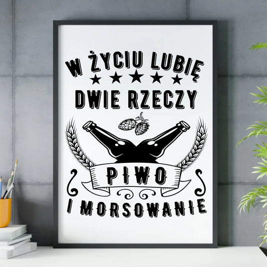 Plakat w ramie - prezent dla morsa - Piwo i morsowanie - Mors HM09 - StoryCups.pl