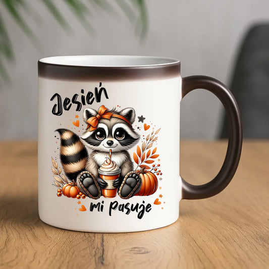 Kubek magiczny jesienny - Jesień mi pasuje JS25 - StoryCups.pl