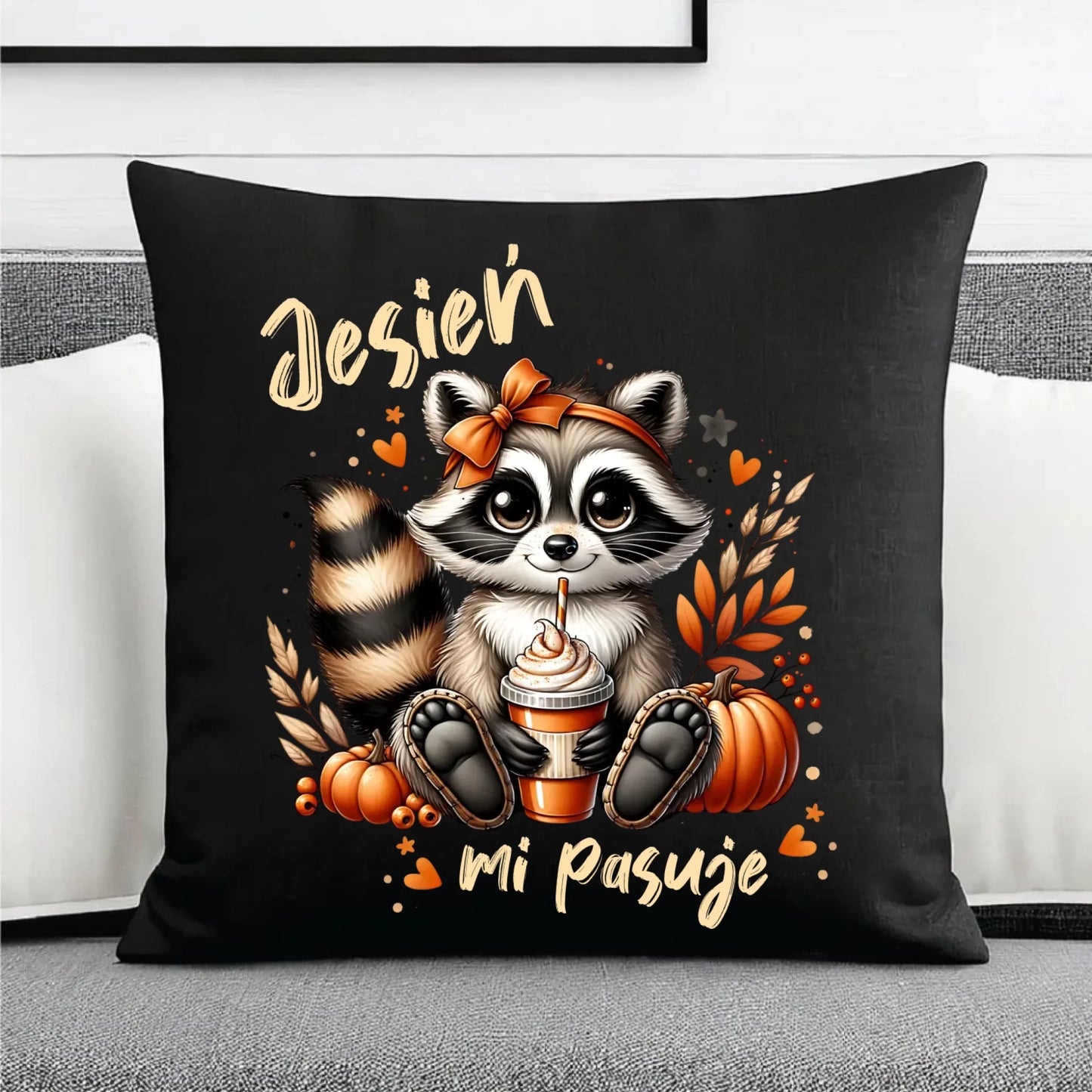 Poduszka dekoracyjna jesienna - Jesień mi pasuje JS25