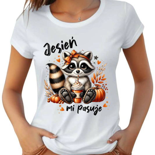 Koszulka damska jesienna - Jesień mi pasuje JS25 - StoryCups.pl