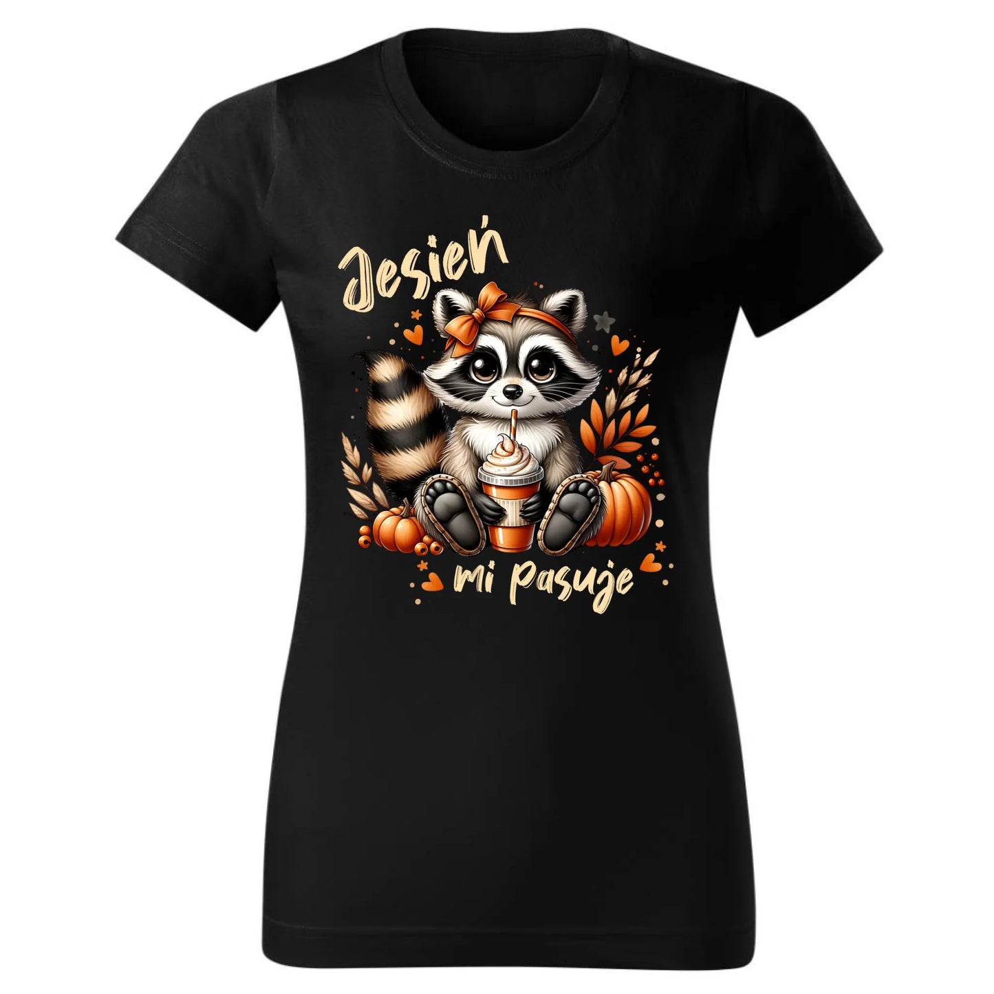 Koszulka damska jesienna - Jesień mi pasuje JS25 - StoryCups.pl