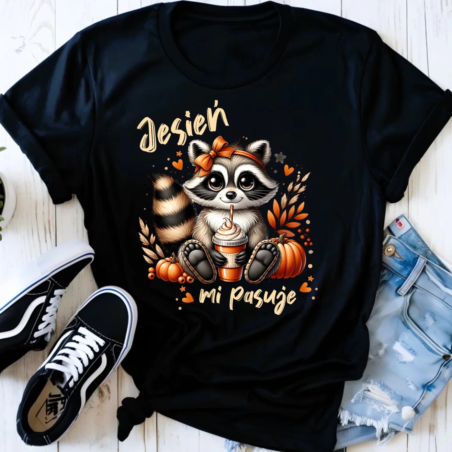 Koszulka damska jesienna - Jesień mi pasuje JS25 - StoryCups.pl