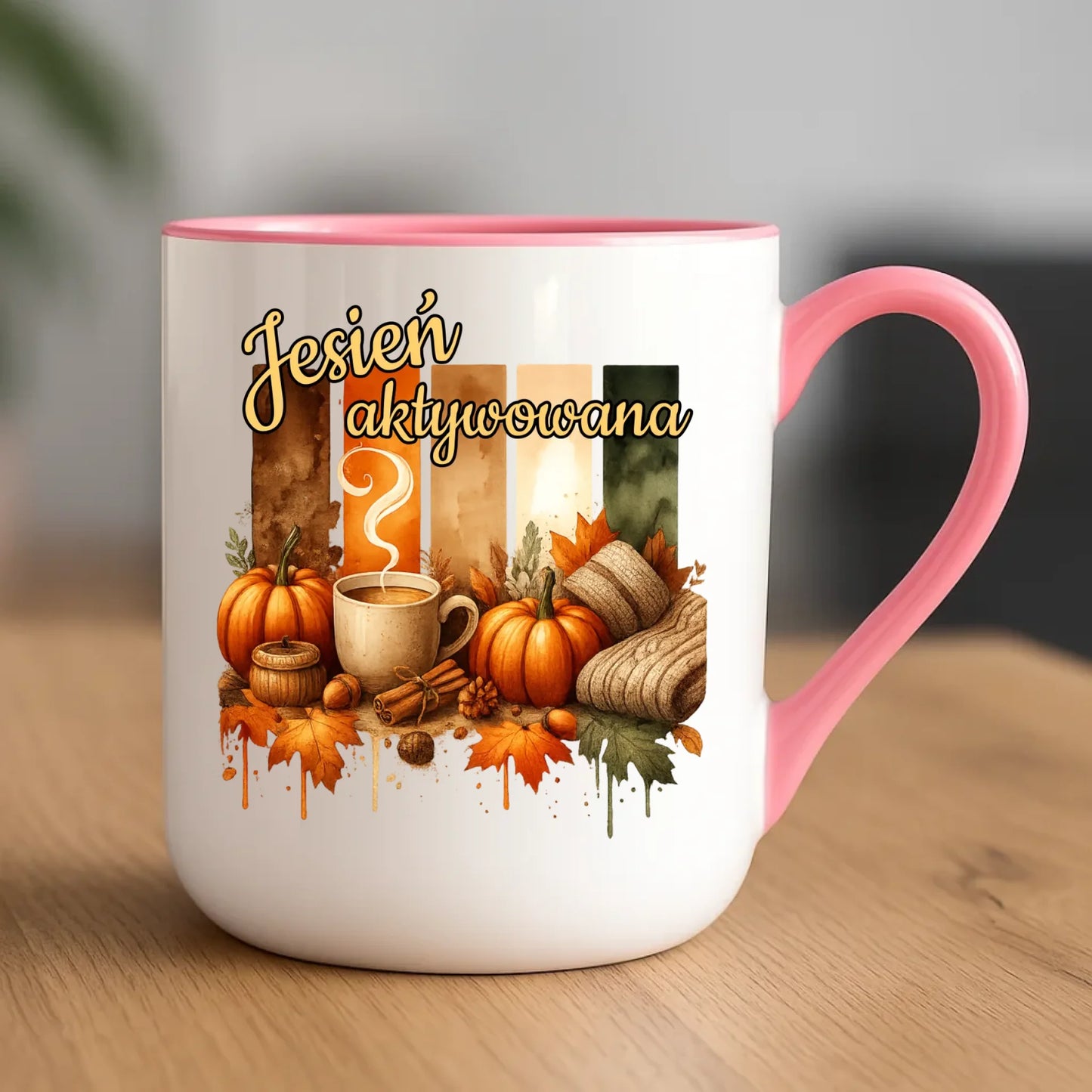 Kubek elegant jesienny - Jesień aktywowana JS26 - StoryCups.pl
