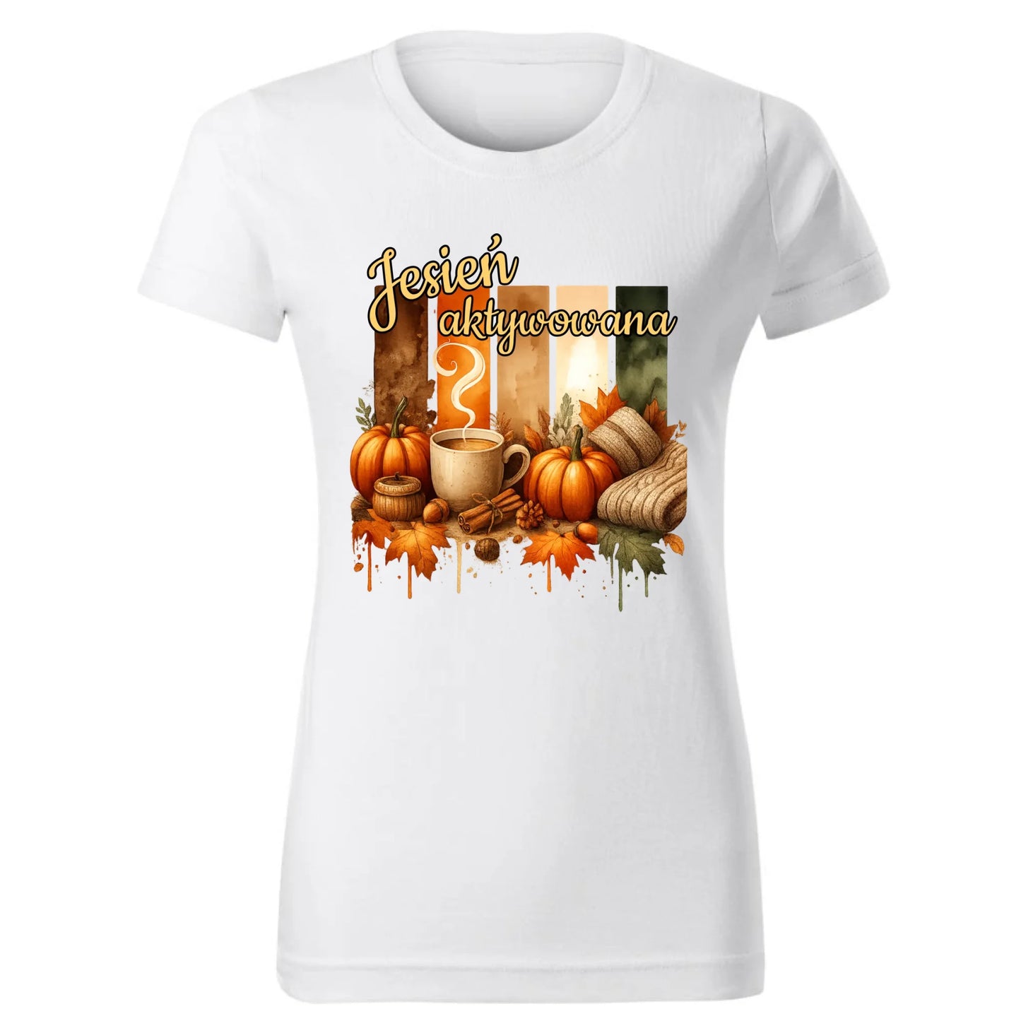 Koszulka damska jesienna - Jesień aktywowana JS26 - StoryCups.pl