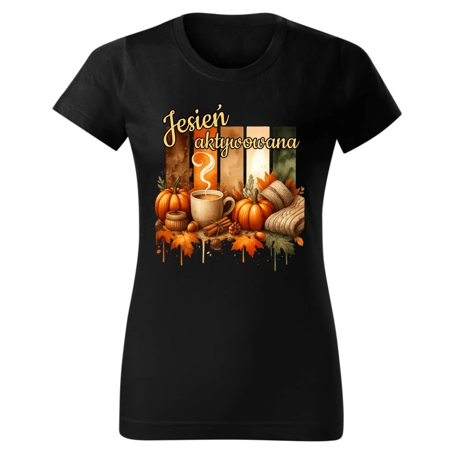 Koszulka damska jesienna - Jesień aktywowana JS26 - StoryCups.pl