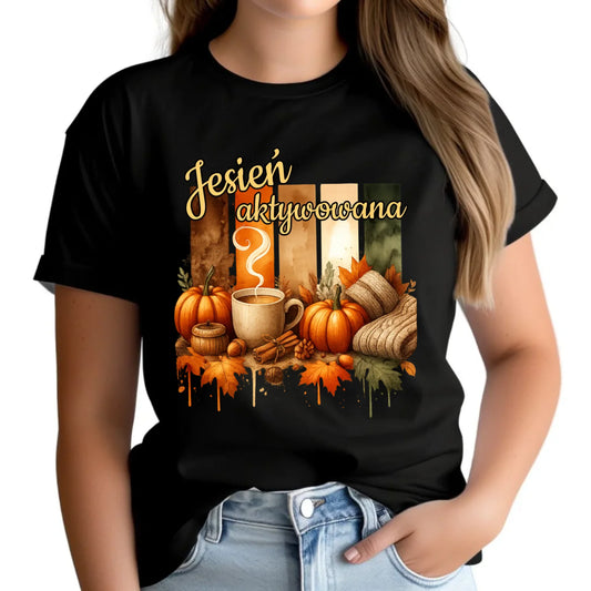Koszulka damska jesienna - Jesień aktywowana JS26 - StoryCups.pl