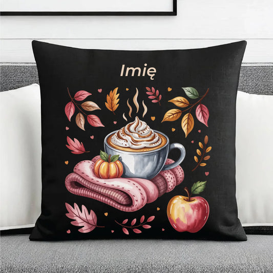 Poduszka dekoracyjna jesienna - Przytulna jesień - personalizowana JS29 - StoryCups.pl