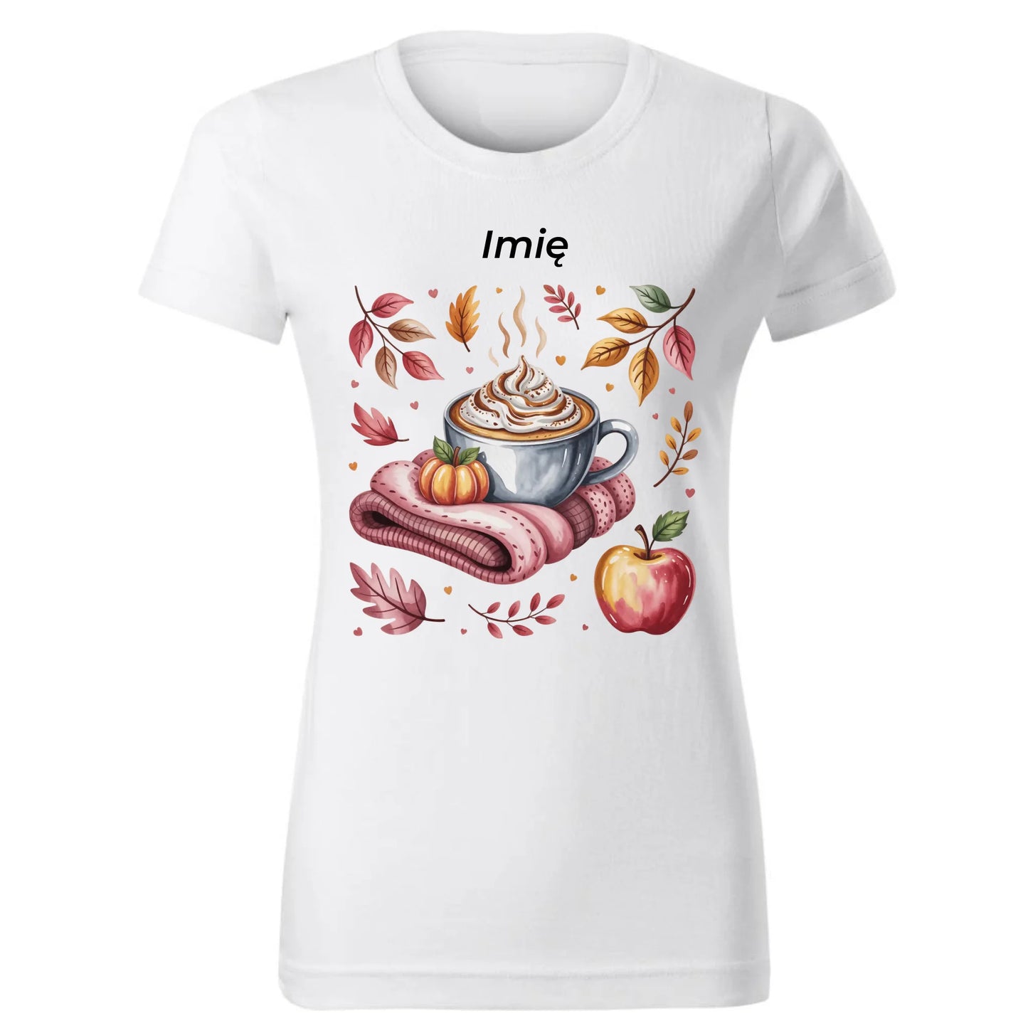 Koszulka damska jesienna - Przytulna jesień - personalizowana JS29 - StoryCups.pl