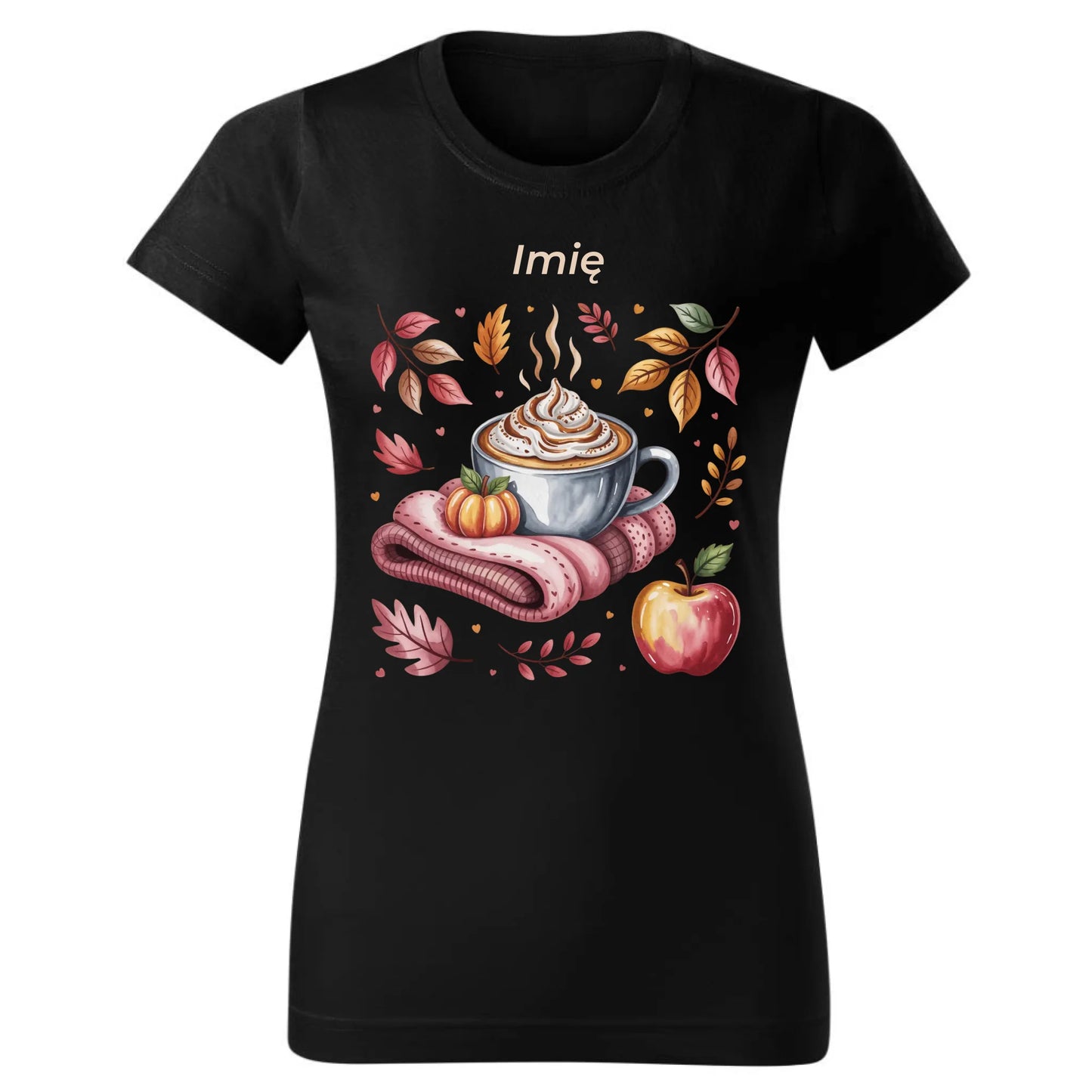 Koszulka damska jesienna - Przytulna jesień - personalizowana JS29 - StoryCups.pl